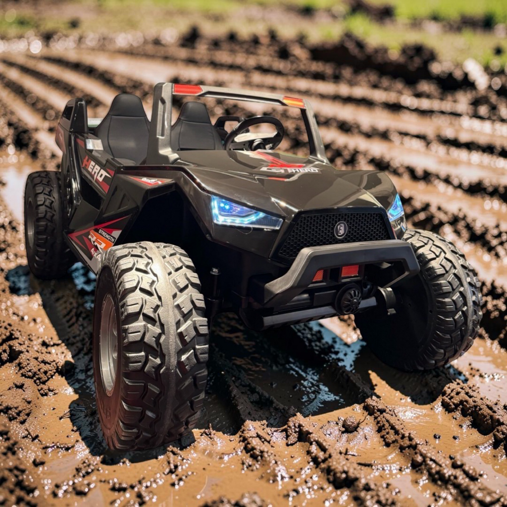 2026 XXL Dune Buggy ZX Kids Ride-On – 2 Seater (Ages 3–12), 180W 4 Motors, Off-Road Rubber Tires, Leather Seats, Touchscreen LCD, LED Lights, Bluetooth & Parental Remote Control