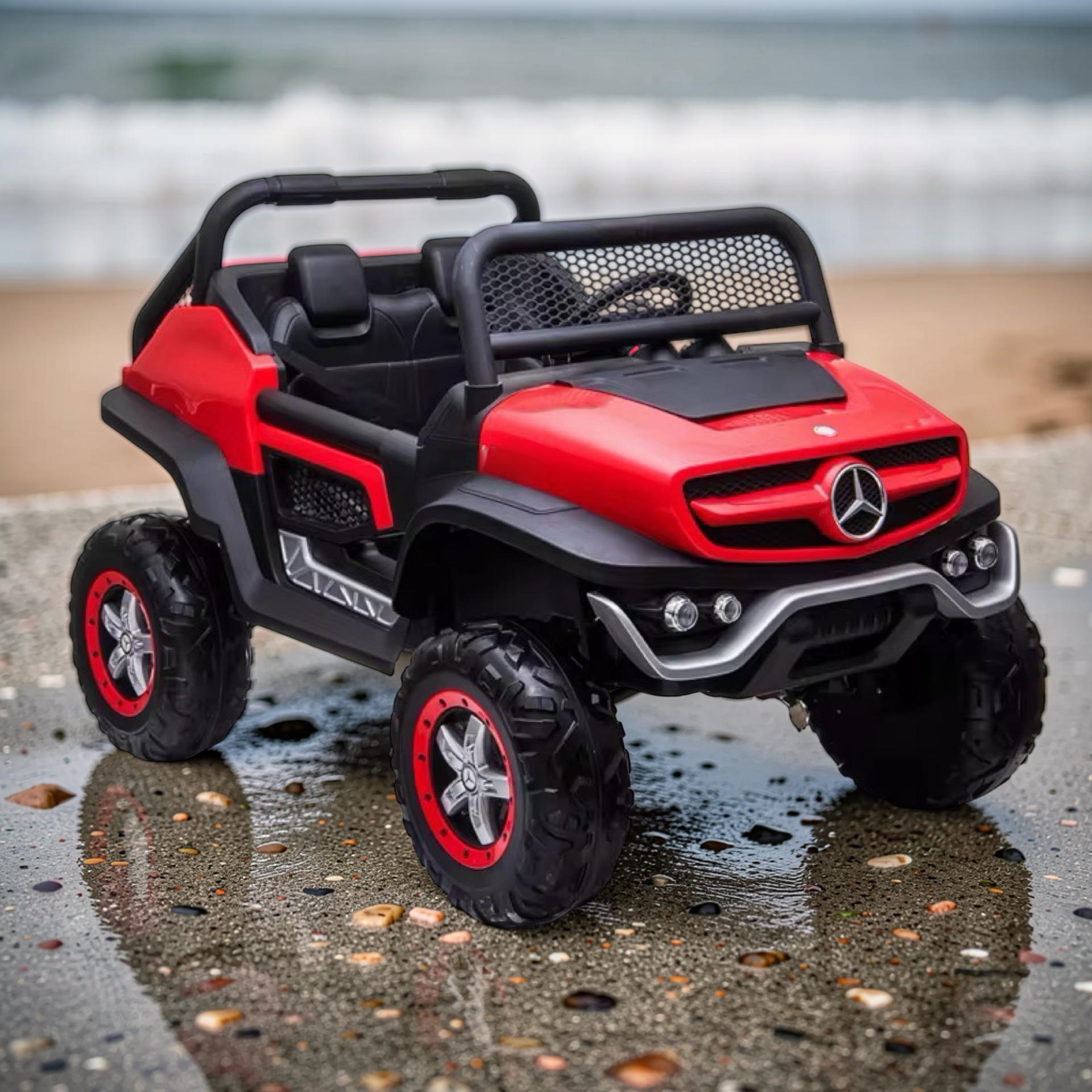 2026 XXL 2-Seater Mercedes-Benz UTV Ride-On (150W, 4 Motors) – Leather Seats, Rubber Tires, LED Lights, Bluetooth & Remote Control