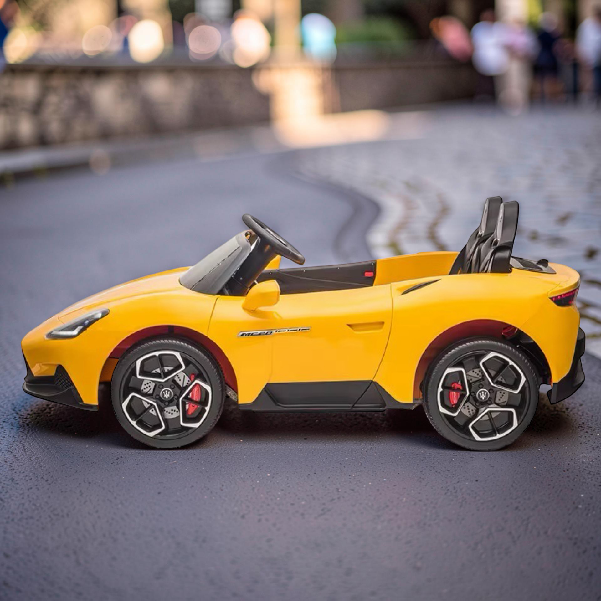 2026 XXL Maserati Kids 2-Seater Ride-On Car – 180W Dual Motors, Leather Seats, Hydraulic Butterfly Doors, LED Lights, Bluetooth, Remote Control (Ages 3–8)