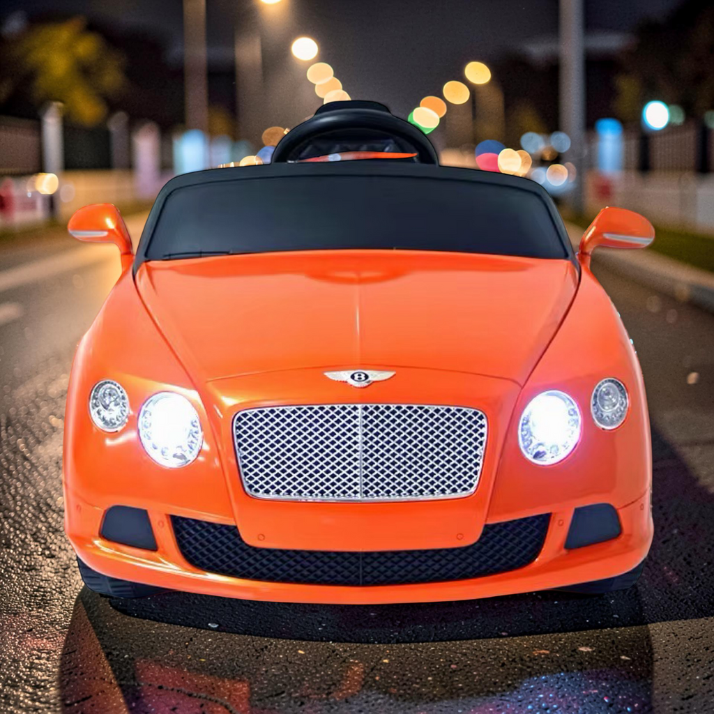 2026 Large Bentley Kids Ride-On Car – 50W Dual Motors, LED Lights, Bluetooth Speakers & Remote Control (Ages 1–6)