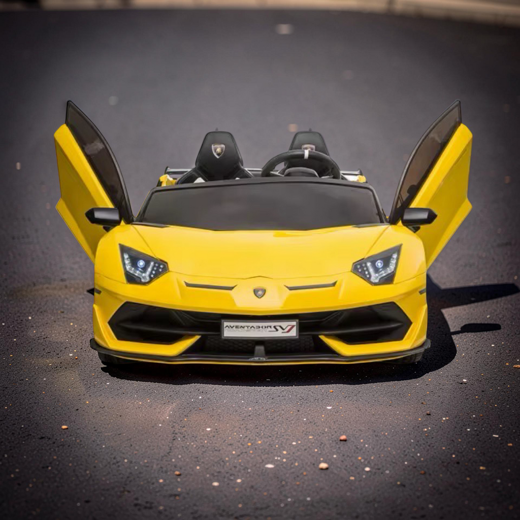 2026 XXL Lamborghini Aventador Kids Ride-On Car – 2 Motors, 2-Seater, Drift Mode, Hydraulic Doors, Remote Control (Ages 3–10)