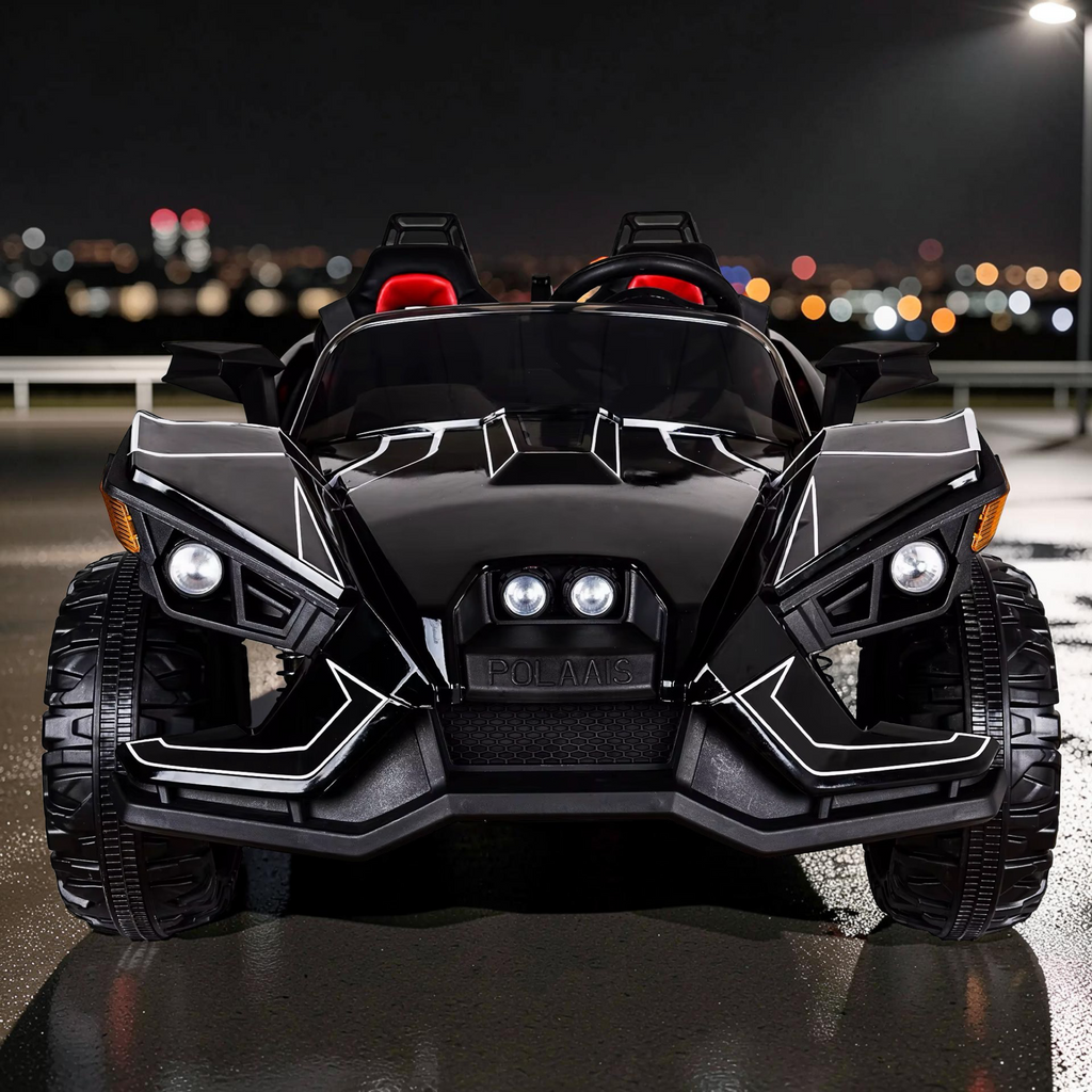 2026 XL 2-Seater Slingshot Kids Ride-On – Dual 90W Motors, Leather Seats, Rubber Tires, LED Lights, Bluetooth & Remote Control