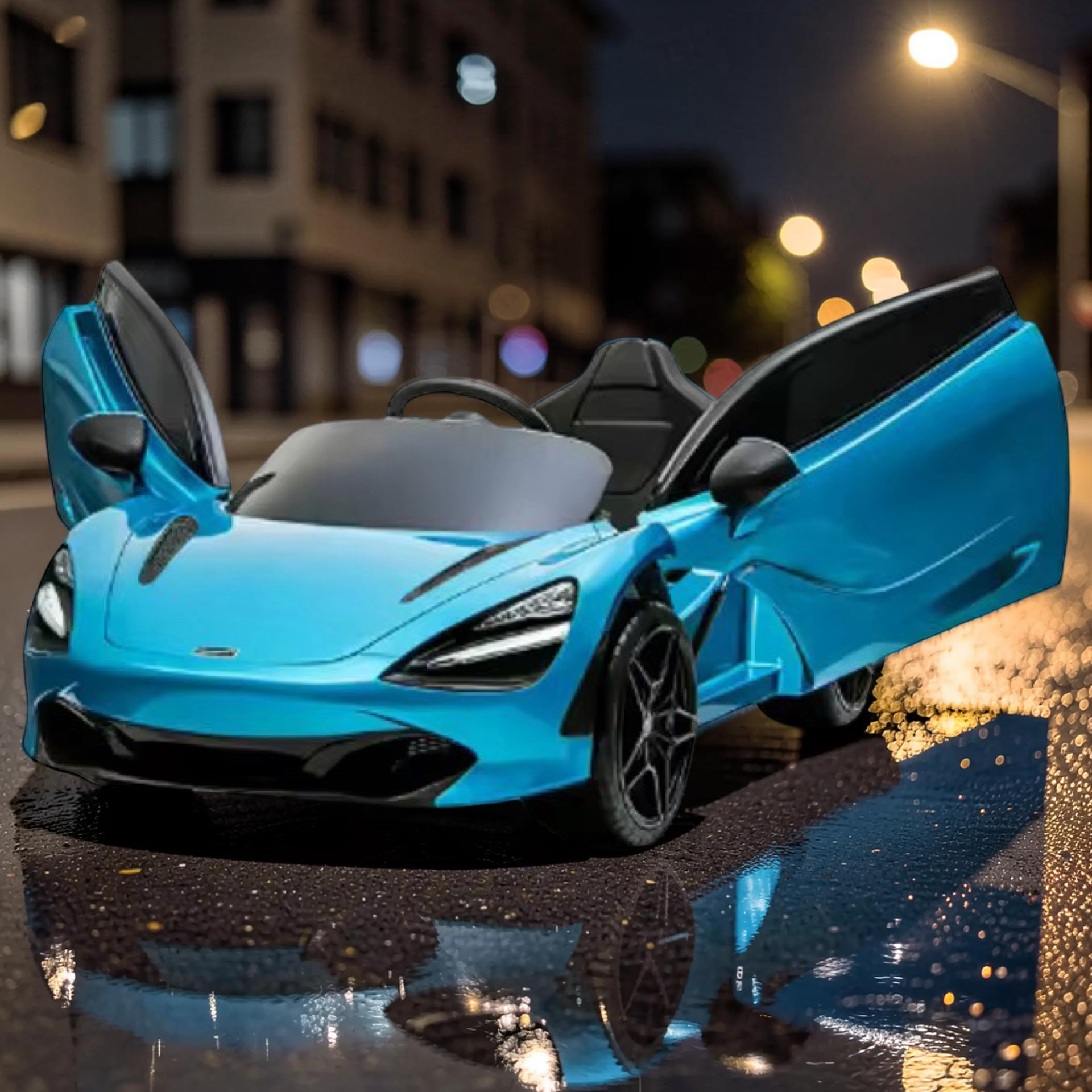 2026 XL McLaren Kids Ride-On Car – 90W Dual Motor, Leather Seat, Butterfly Doors, LED Lights, Bluetooth & Remote Control