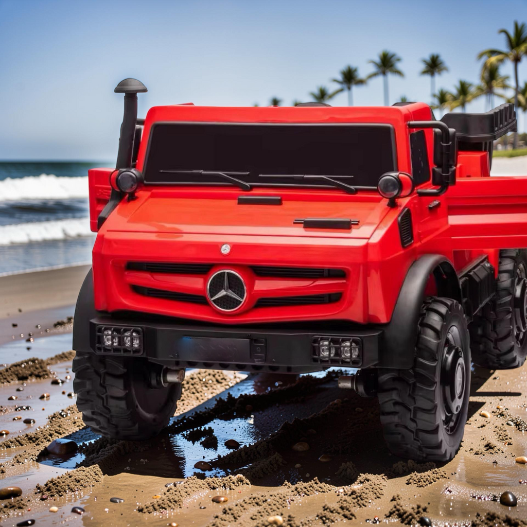 2026 XXL Mercedes-Benz Kids Dump Truck Ride-On – 4 Motors, Hydraulic Dump Bed, 2-Seater, Remote Control, LED Lights, Bluetooth