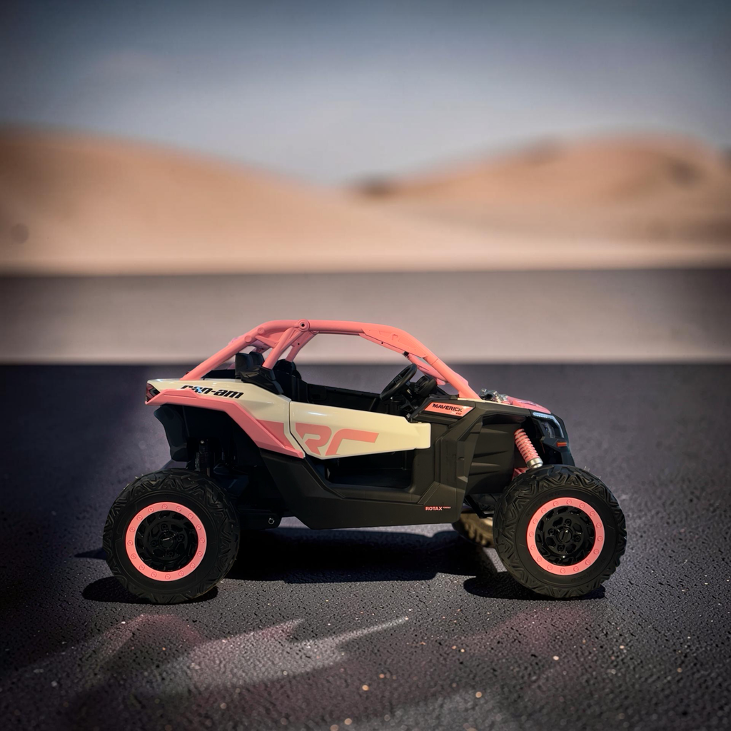 2026 Maverick Lifted Kids Ride-On UTV – XXL 2-Seater (Ages 3–8), 200W 4 Motors, Leather Seats, Off-Road Rubber Tires, LED Lights, Bluetooth Speakers & Parental Remote Control