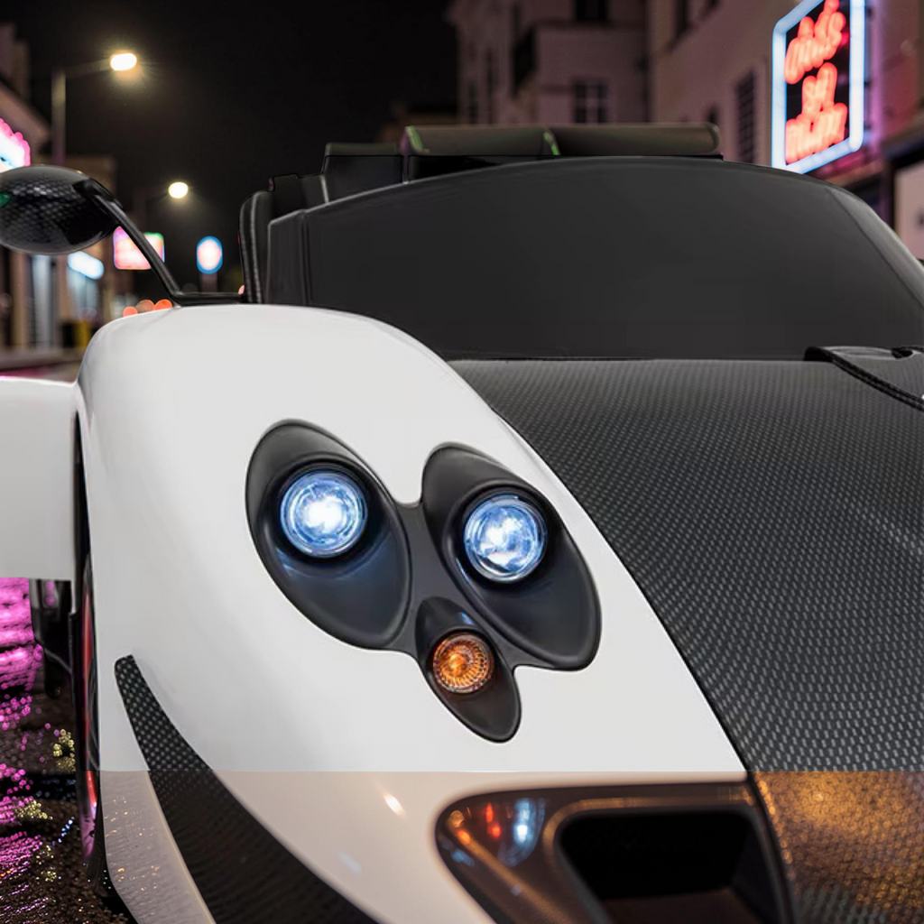 2026 XL Pagani Kids Ride-On Car – Dual 75W Motors, Leather Seat, LED Lights, Touchscreen LCD, Bluetooth & Remote Control