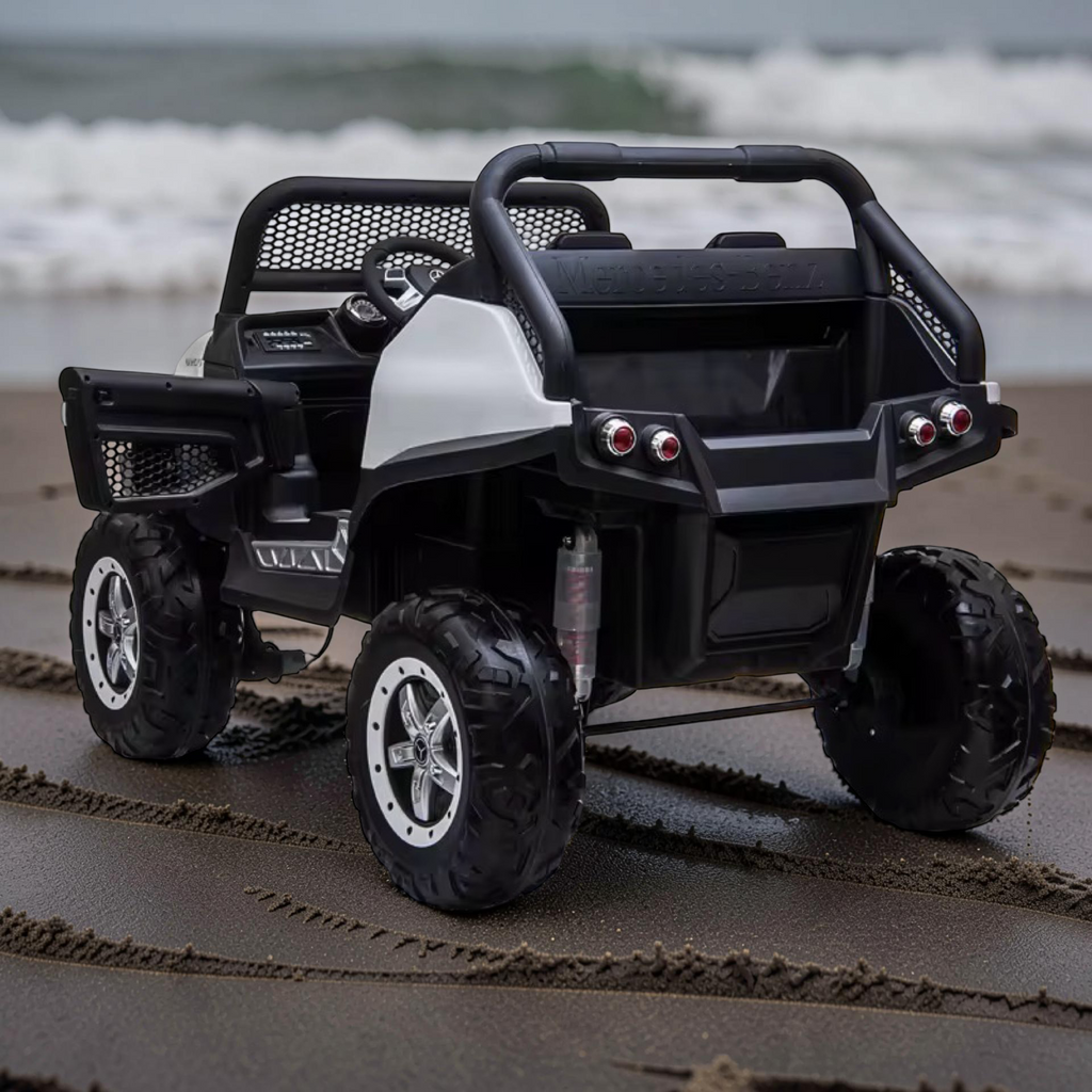 2026 XXL 2-Seater Mercedes-Benz UTV Ride-On (150W, 4 Motors) – Leather Seats, Rubber Tires, LED Lights, Bluetooth & Remote Control