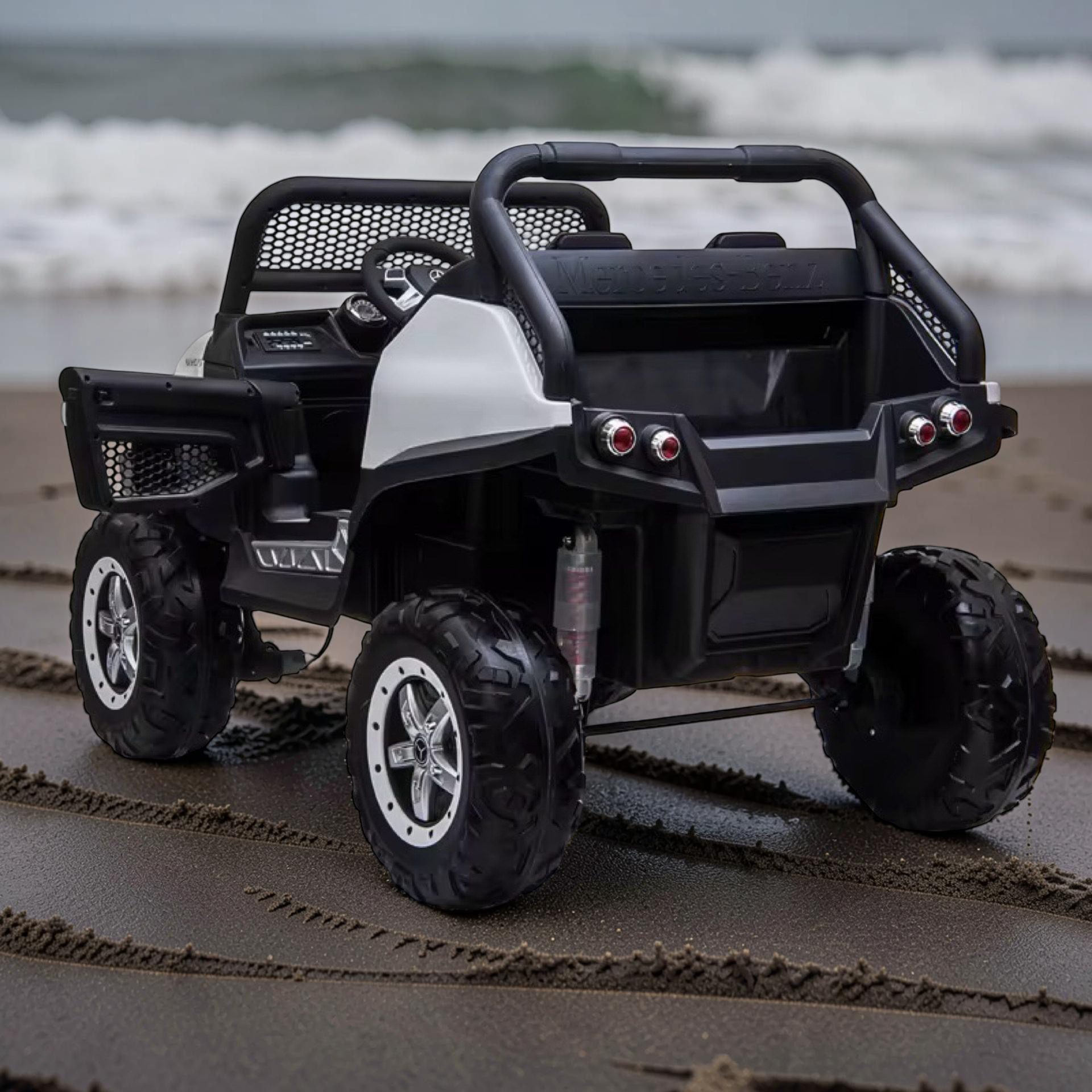 2026 XXL 2-Seater Mercedes-Benz UTV Ride-On (150W, 4 Motors) – Leather Seats, Rubber Tires, LED Lights, Bluetooth & Remote Control