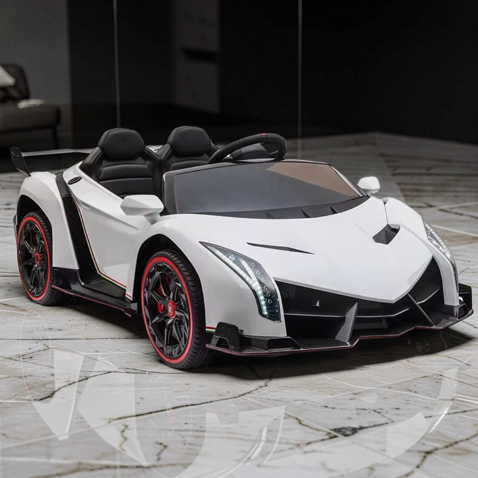2026 XL Lamborghini Kids 2-Seater Ride-On Car – Dual Motors, Hydraulic Butterfly Doors, LED Lights, Remote Control (Ages 1–8)