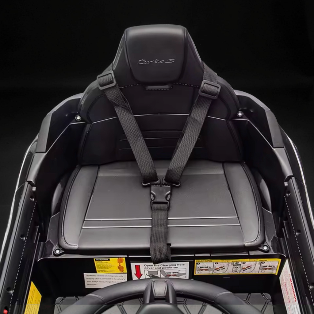 2026 Porsche Kids Ride-On Car – Large (Ages 1–6), 50W Dual Motors, Leather Seat, LED Lights, Bluetooth Speakers & Parental Remote Control