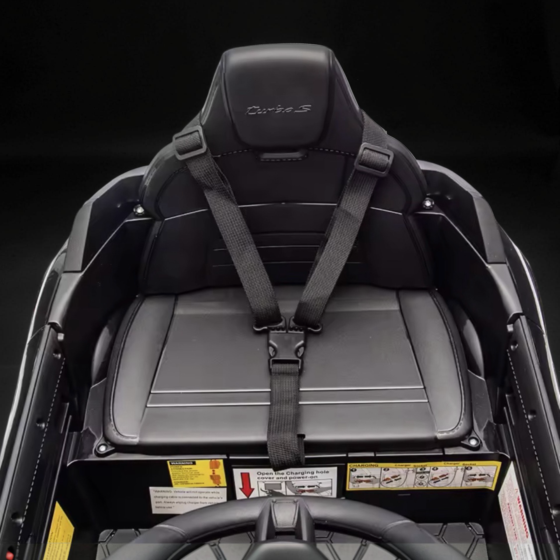 2026 Porsche Kids Ride-On Car – Large (Ages 1–6), 50W Dual Motors, Leather Seat, LED Lights, Bluetooth Speakers & Parental Remote Control