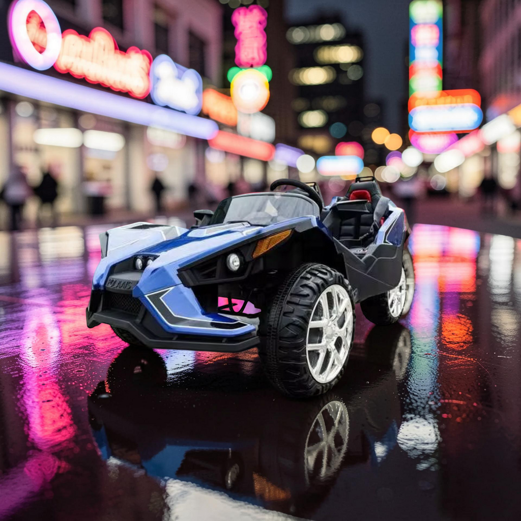 2026 XL 2-Seater Slingshot Kids Ride-On – Dual 90W Motors, Leather Seats, Rubber Tires, LED Lights, Bluetooth & Remote Control