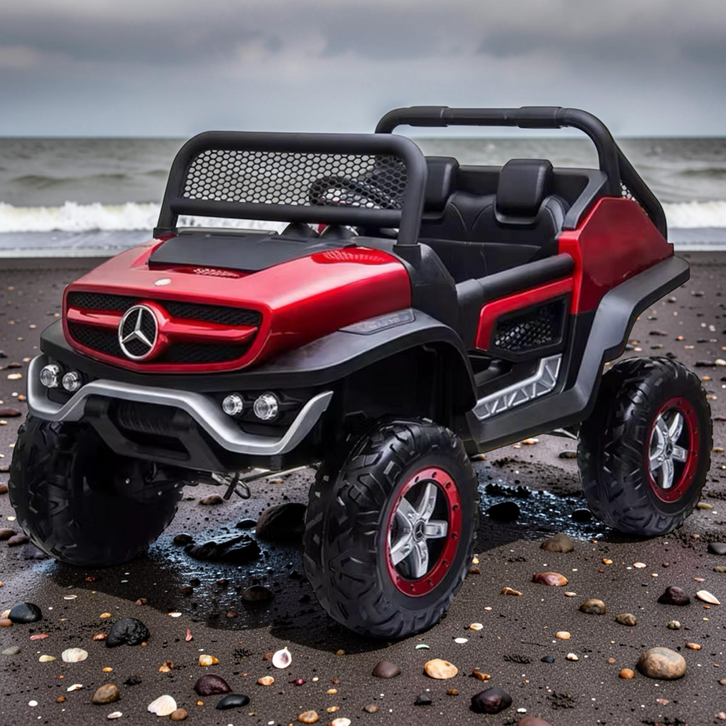 2026 XXL 2-Seater Mercedes-Benz UTV Ride-On (150W, 4 Motors) – Leather Seats, Rubber Tires, LED Lights, Bluetooth & Remote Control