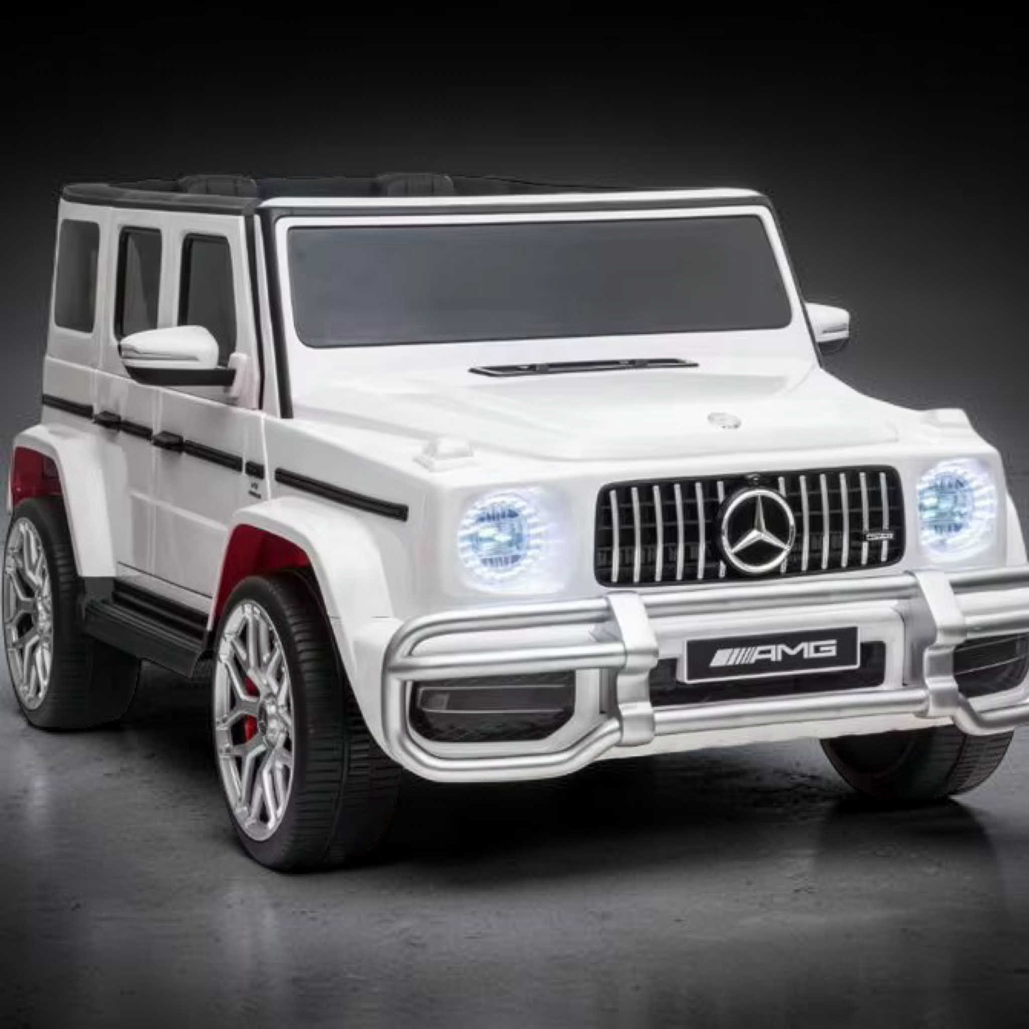 2026 XXL Mercedes-Benz AMG G-Wagon Kids 2-Seater Ride-On SUV – 150W 4 Motors, Leather Seats, Rubber Tires, LED Lights, Bluetooth Speakers & Remote Control (Ages 3–10)