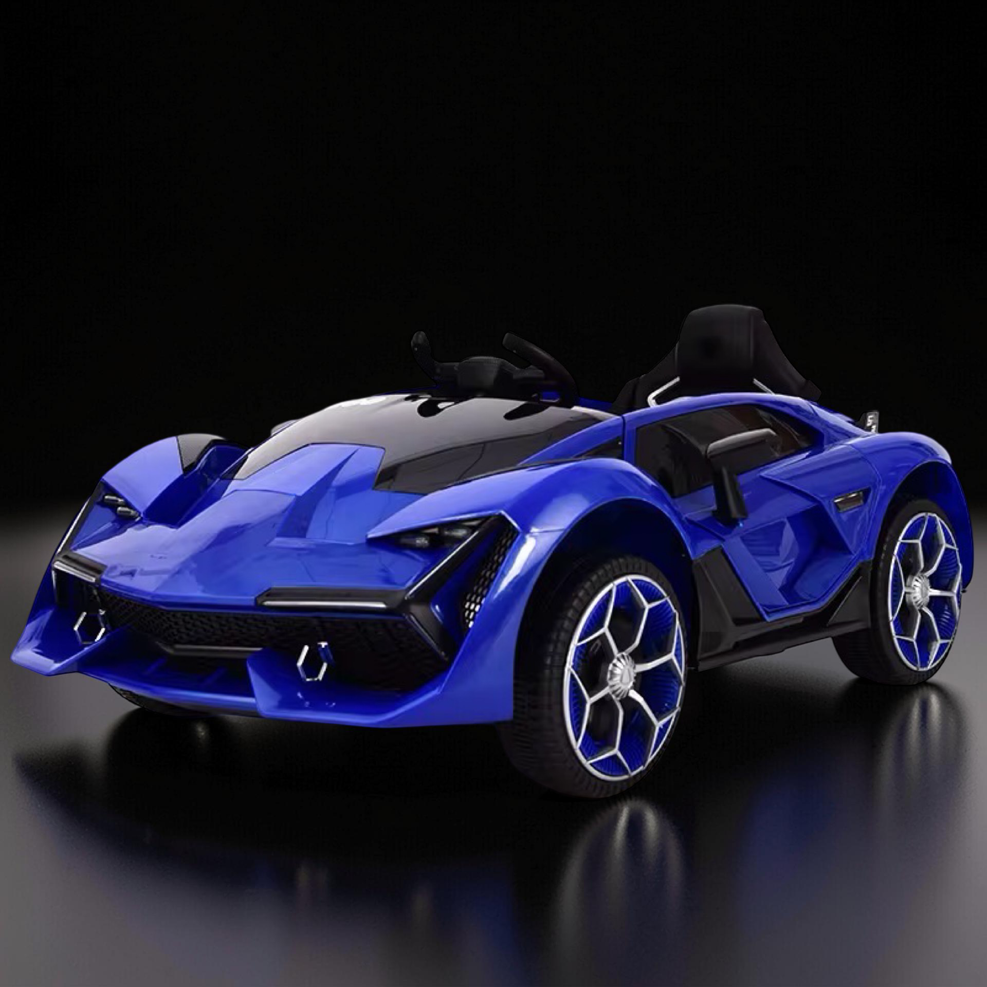 2026 Large (Ages 1–6) 50W Dual-Motor Transformer Sport Car Kids Ride-On – Hydraulic Butterfly Doors, LED Lights, Bluetooth Speakers & Parental Remote Control