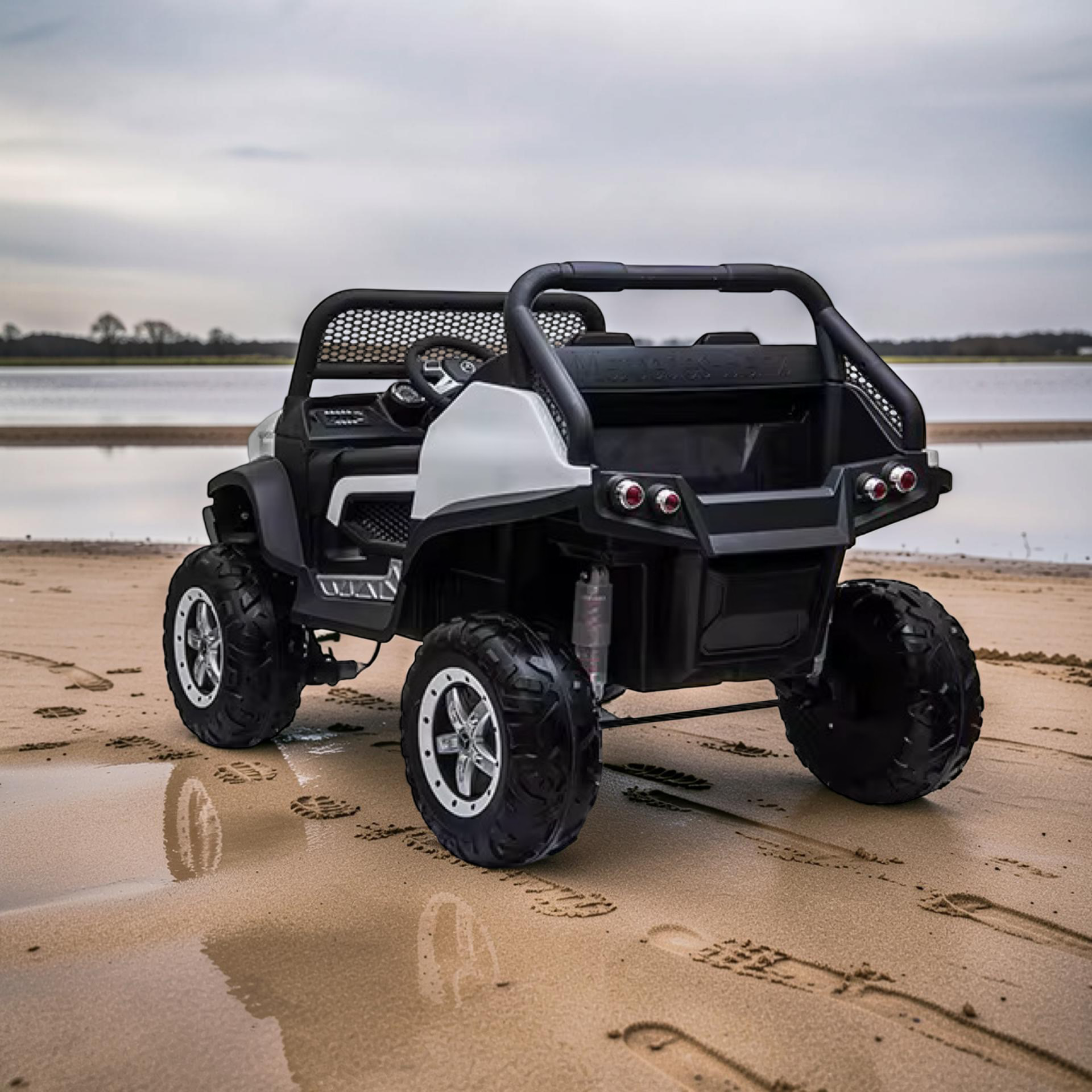 2026 XXL 2-Seater Mercedes-Benz UTV Ride-On (150W, 4 Motors) – Leather Seats, Rubber Tires, LED Lights, Bluetooth & Remote Control