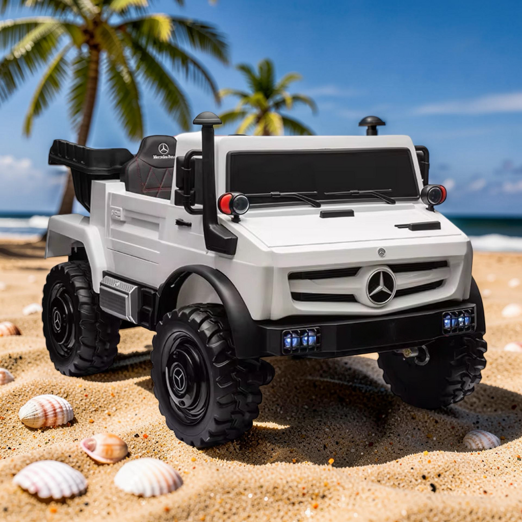 2026 XXL Mercedes-Benz Kids Dump Truck Ride-On – 4 Motors, Hydraulic Dump Bed, 2-Seater, Remote Control, LED Lights, Bluetooth