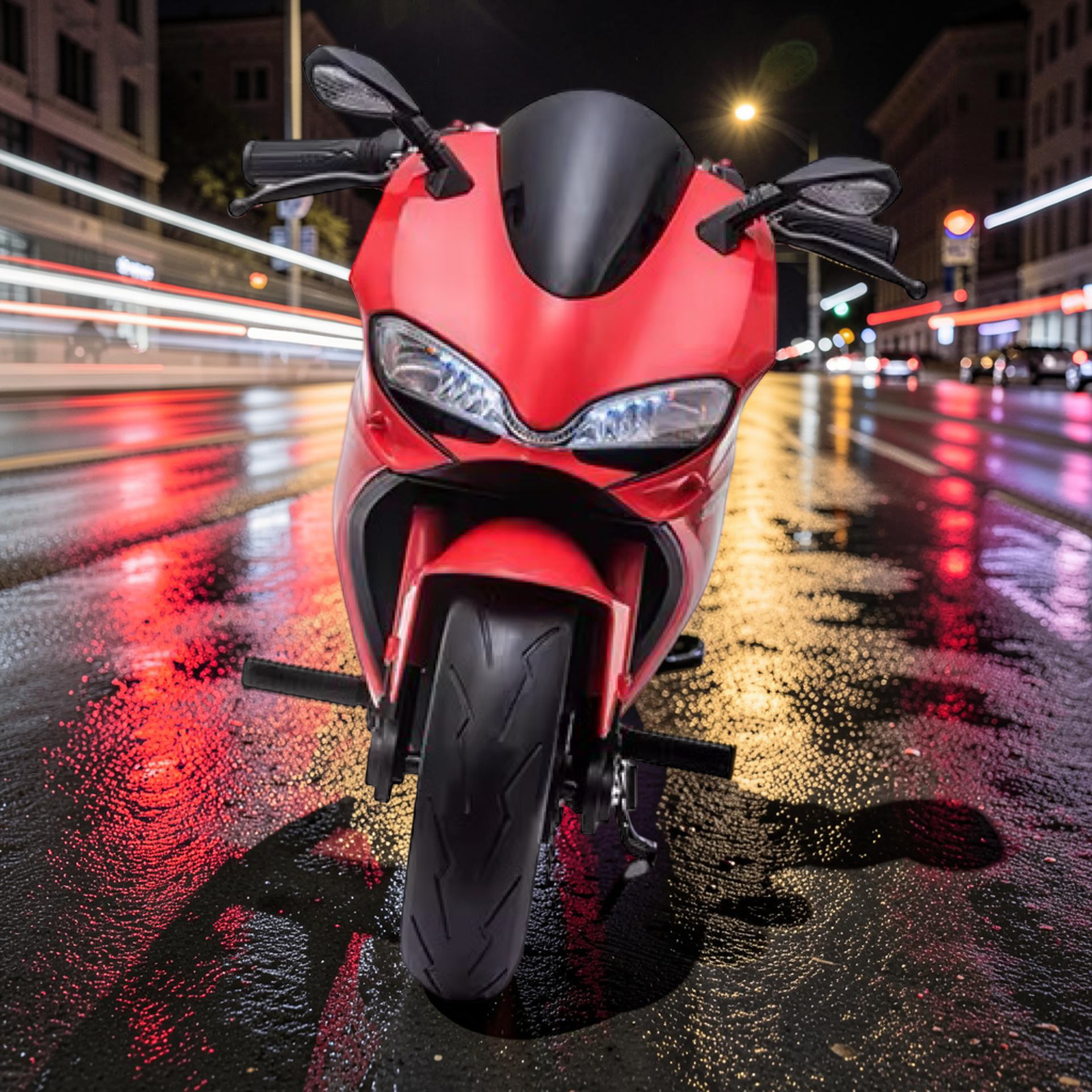 2026 XXL Premium Performance Ducati Kids Electric Motorcycle – 250W Motor, Leather Seat, Rubber Wheels, LED Lights & Bluetooth Speakers