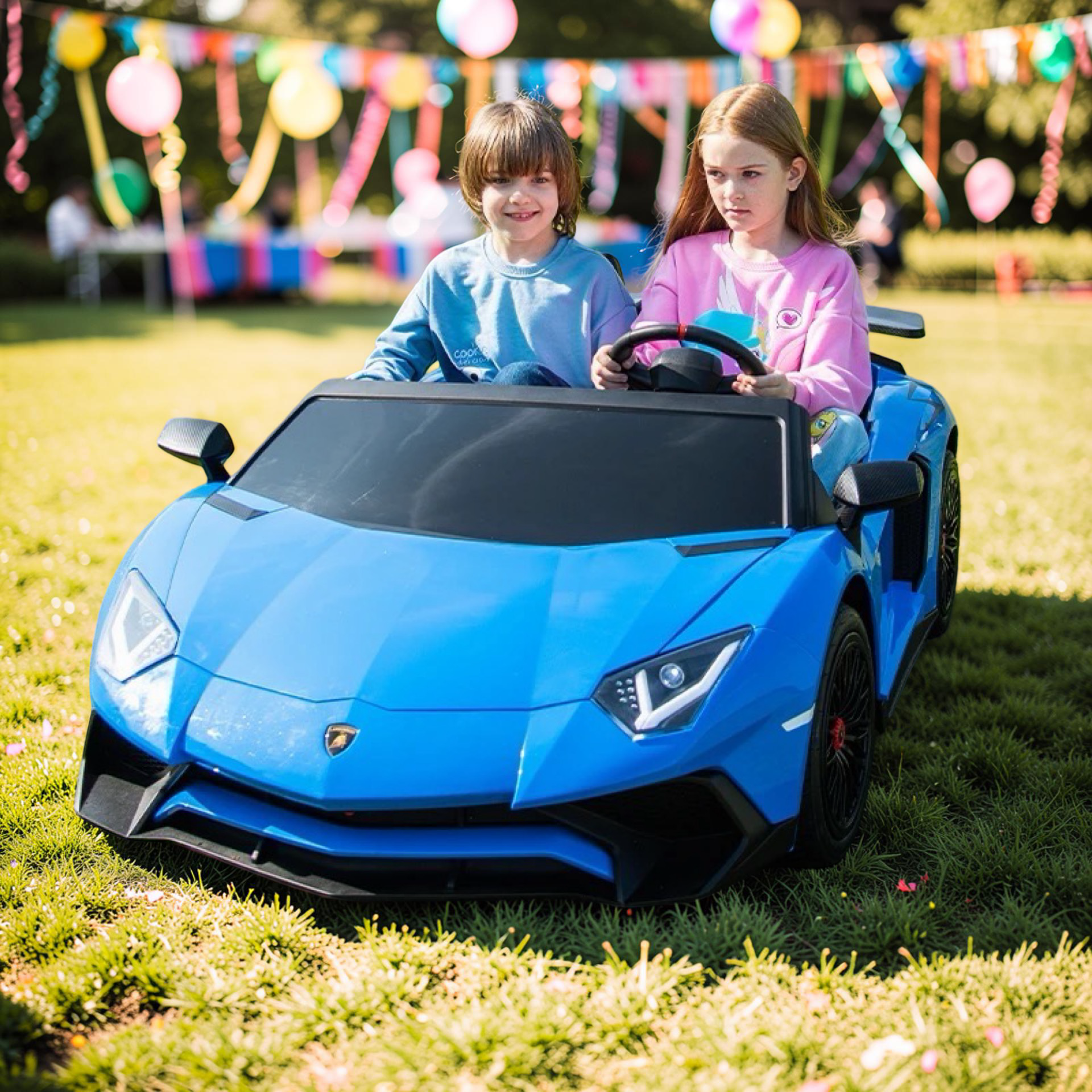 2026 XXXL (6–14) LAMBORGHINI AVENTADOR 2-SEATER 200W BRUSHLESS ELECTRIC SUPERCAR – RENTAL