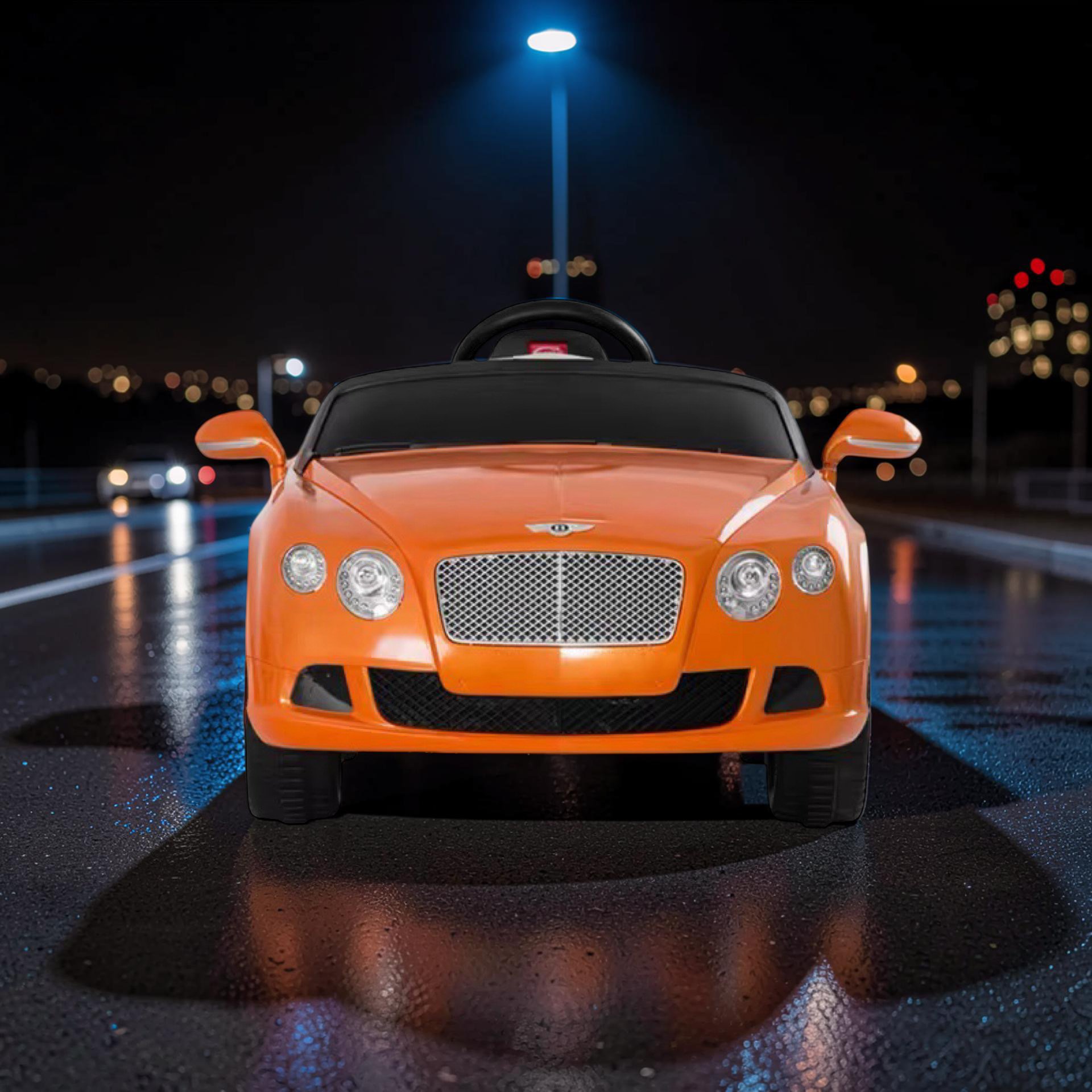 2026 Large Bentley Kids Ride-On Car – 50W Dual Motors, LED Lights, Bluetooth Speakers & Remote Control (Ages 1–6)