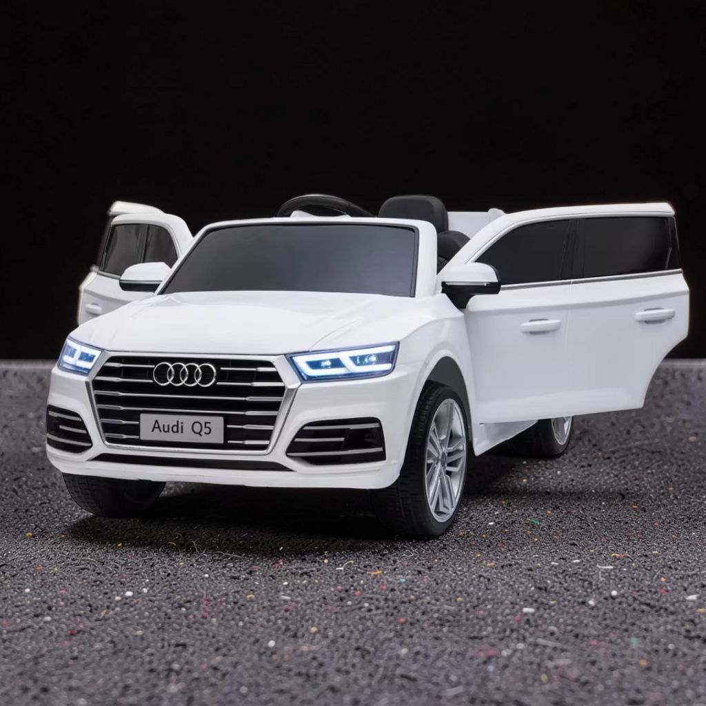 2026 XXL Audi Q5 Kids 2-Seater Ride-On SUV – 180W Dual Motors, Leather Seats, Off-Road Rubber Tires, Touchscreen LCD, LED Lights, Bluetooth, Remote Control (Ages 3–8)