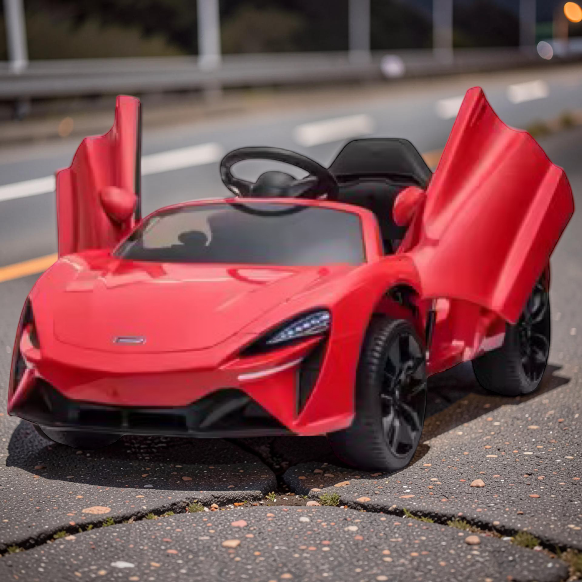 2026 Large McLaren Kids Ride-On Car – 45W Dual Motor, Butterfly Doors, LED Lights, Bluetooth & Remote Control