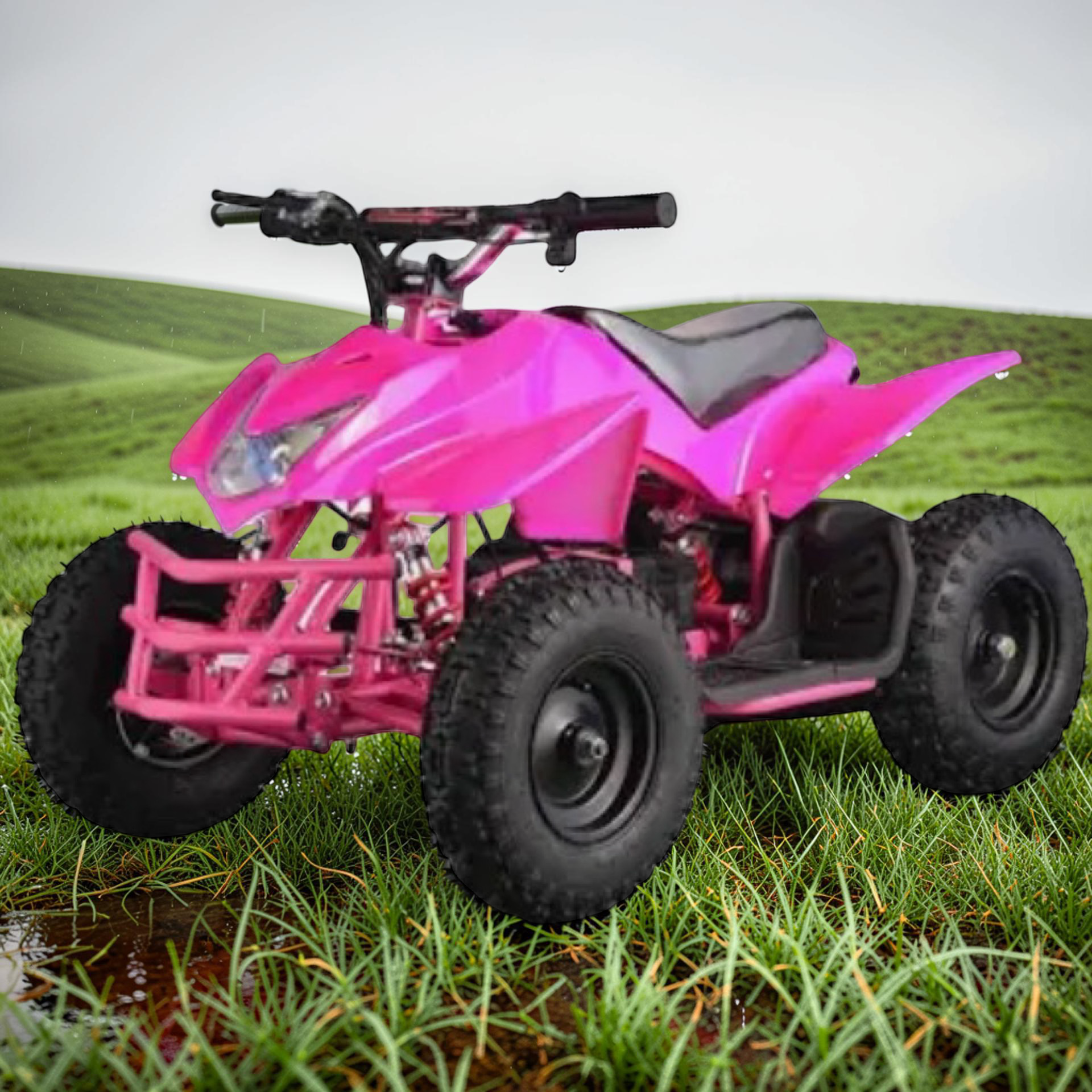 2026 XXL Electronix Kids Electric ATV – 300W Motor, Metal Frame, Tubeless Air Tires, Disc Hand Brake, LED Lights, Speed Governor (Ages 3–10)