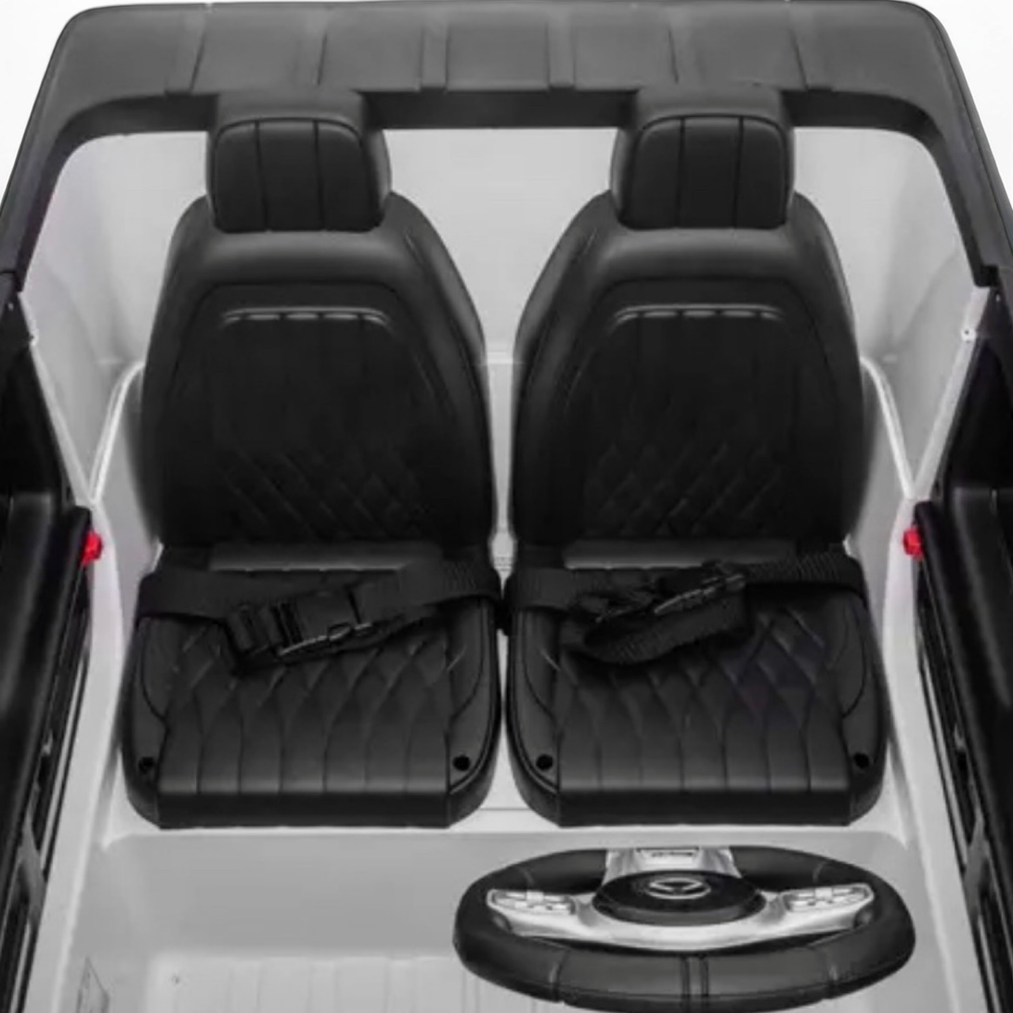2026 XXL Mercedes-Benz AMG G-Wagon Kids 2-Seater Ride-On SUV – 150W 4 Motors, Leather Seats, Rubber Tires, LED Lights, Bluetooth Speakers & Remote Control (Ages 3–10)