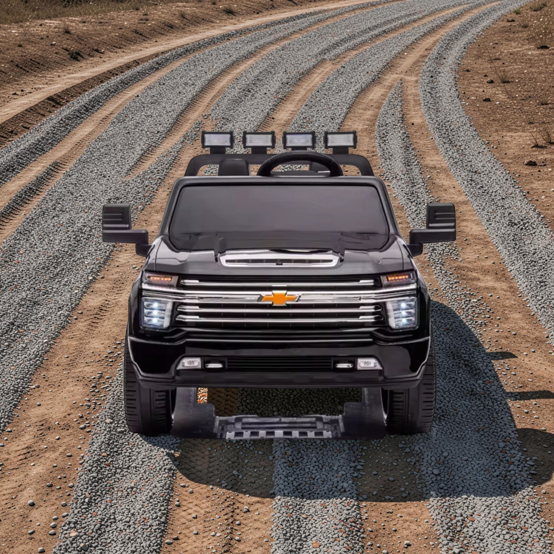 2026 XL Chevrolet Silverado Kids Ride-On Truck – Dual Motors, 2-Seater, Rubber Tires, LED Lights, Remote Control (Ages 3–8)