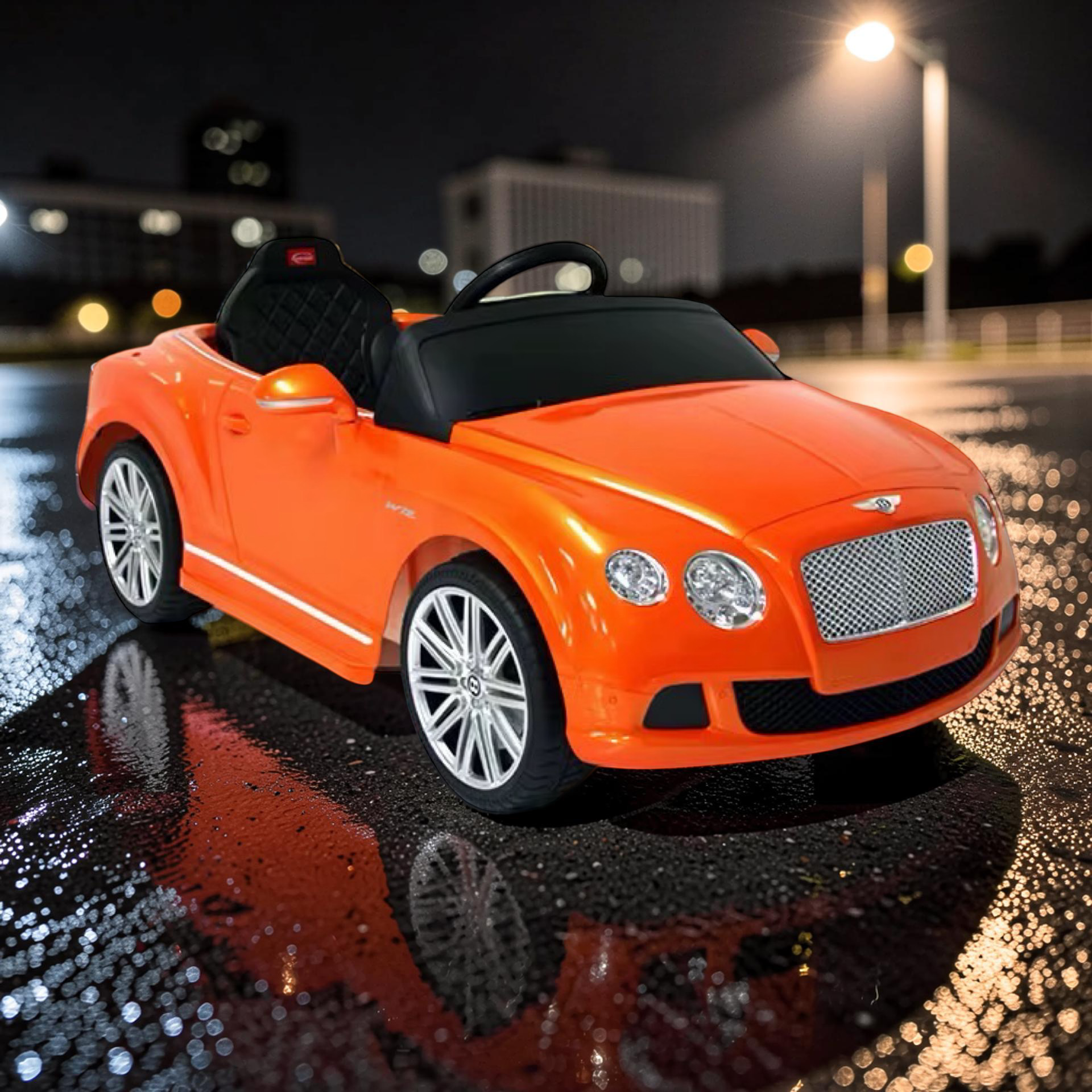 2026 Large Bentley Kids Ride-On Car – 50W Dual Motors, LED Lights, Bluetooth Speakers & Remote Control (Ages 1–6)