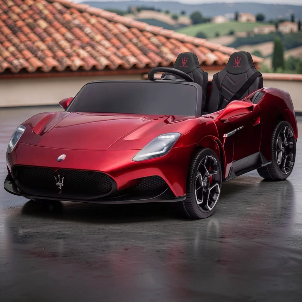2026 XXL Maserati Kids 2-Seater Ride-On Car – 180W Dual Motors, Leather Seats, Hydraulic Butterfly Doors, LED Lights, Bluetooth, Remote Control (Ages 3–8)