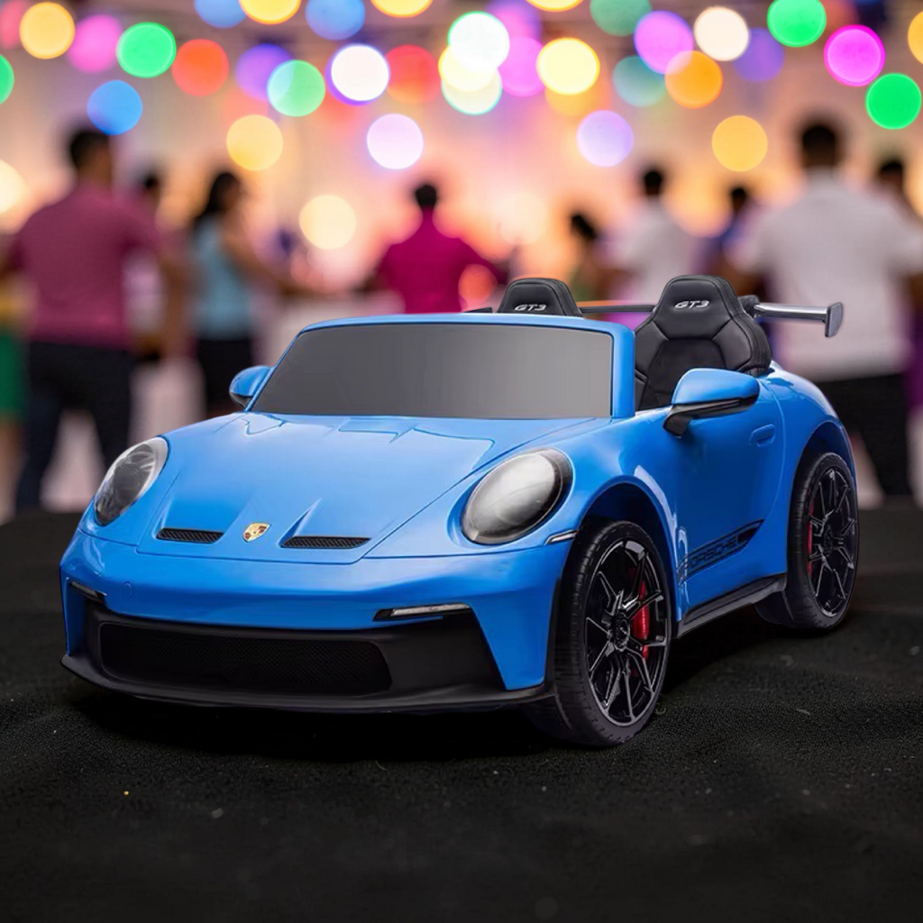 2026 XXL 2-Seater Kids Ride-On by Porsche – Dual 180W Motors, Leather Seats, Rubber Tires, LED Lights, Touchscreen LCD, Bluetooth & Remote Control