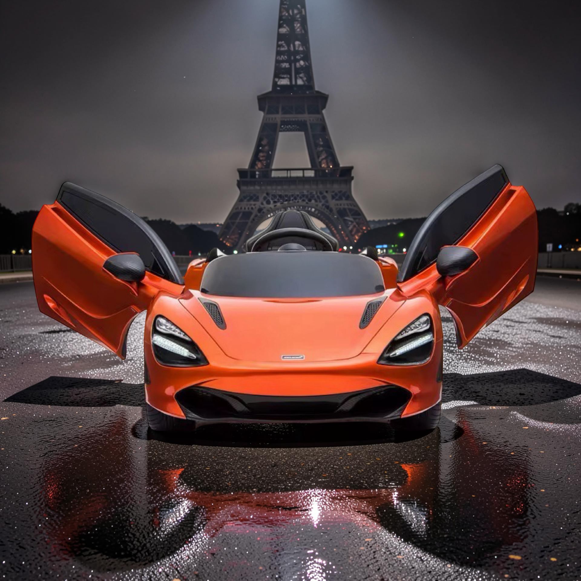 2026 XL McLaren Kids Ride-On Car – 90W Dual Motor, Leather Seat, Butterfly Doors, LED Lights, Bluetooth & Remote Control