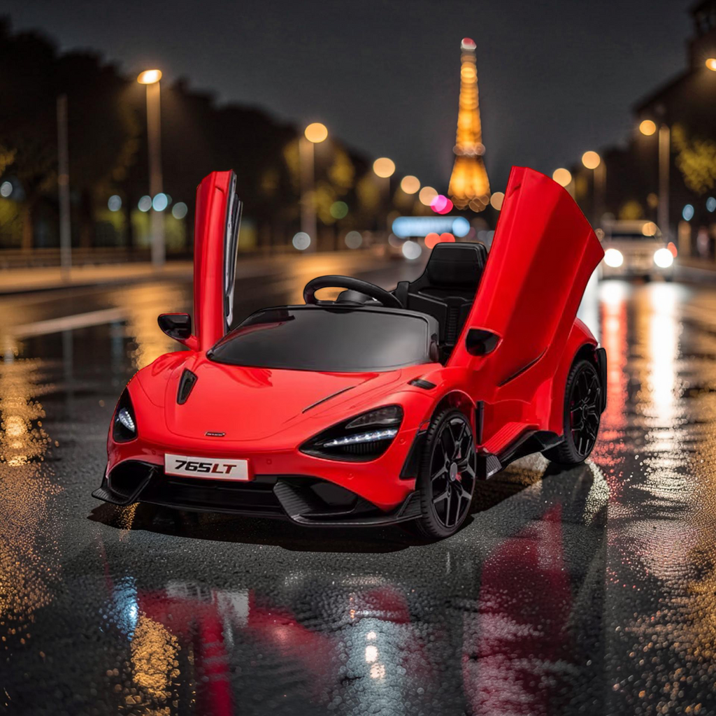 2026 XL McLaren Kids Ride-On Car – 90W Dual Motor, Leather Seat, Butterfly Doors, LED Lights, Bluetooth & Remote Control