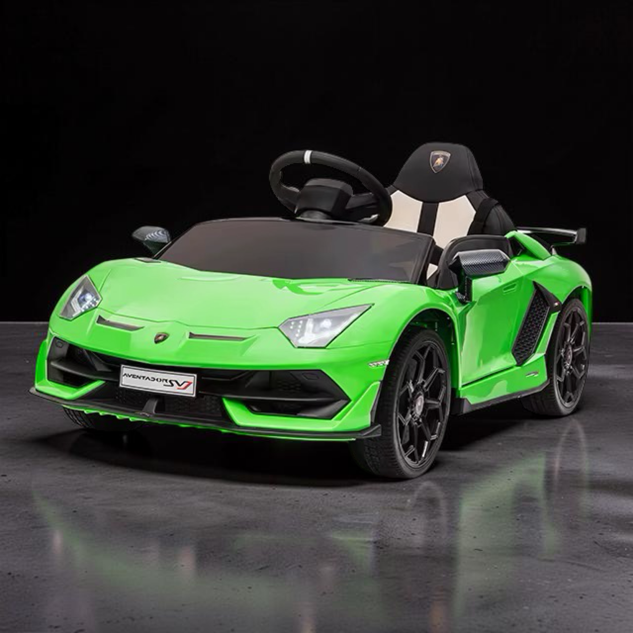 2026 Large Lamborghini Aventador Kids Ride-On Car – 50W Dual Motors, Hydraulic Butterfly Doors, LED Lights, Bluetooth Speakers & Remote Control