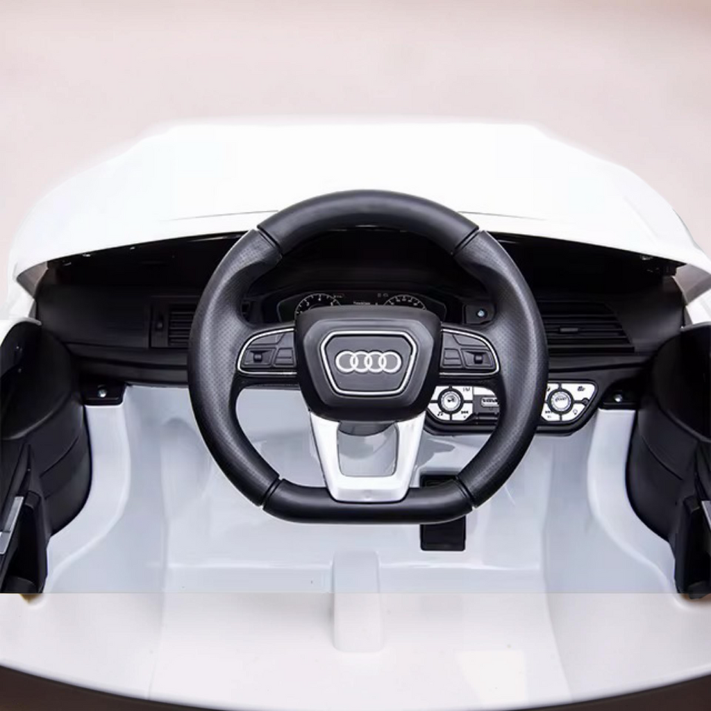 2026 XXL Audi Q5 Kids 2-Seater Ride-On SUV – 180W Dual Motors, Leather Seats, Off-Road Rubber Tires, Touchscreen LCD, LED Lights, Bluetooth, Remote Control (Ages 3–8)