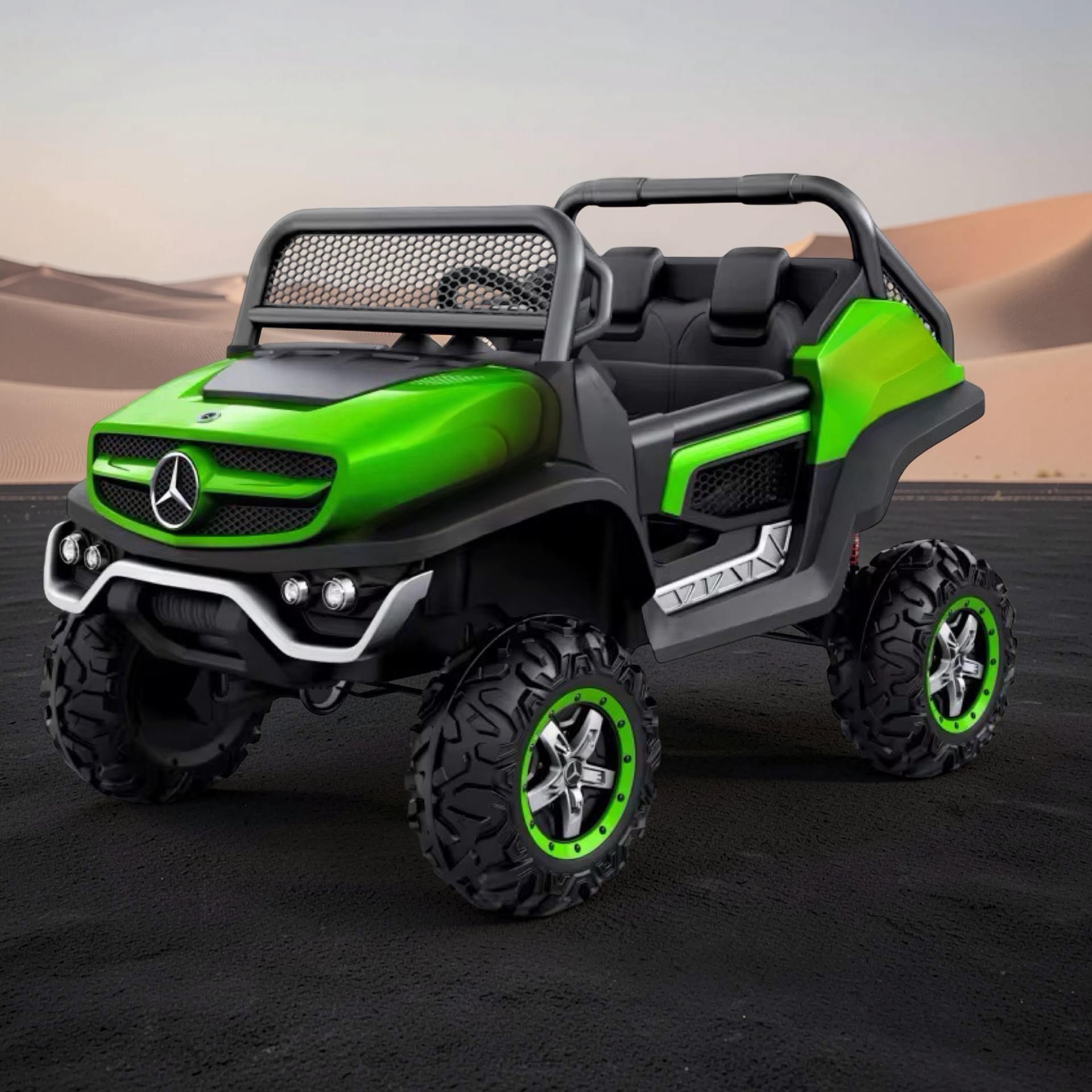 2026 XXL 2-Seater Mercedes-Benz UTV Ride-On (150W, 4 Motors) – Leather Seats, Rubber Tires, LED Lights, Bluetooth & Remote Control