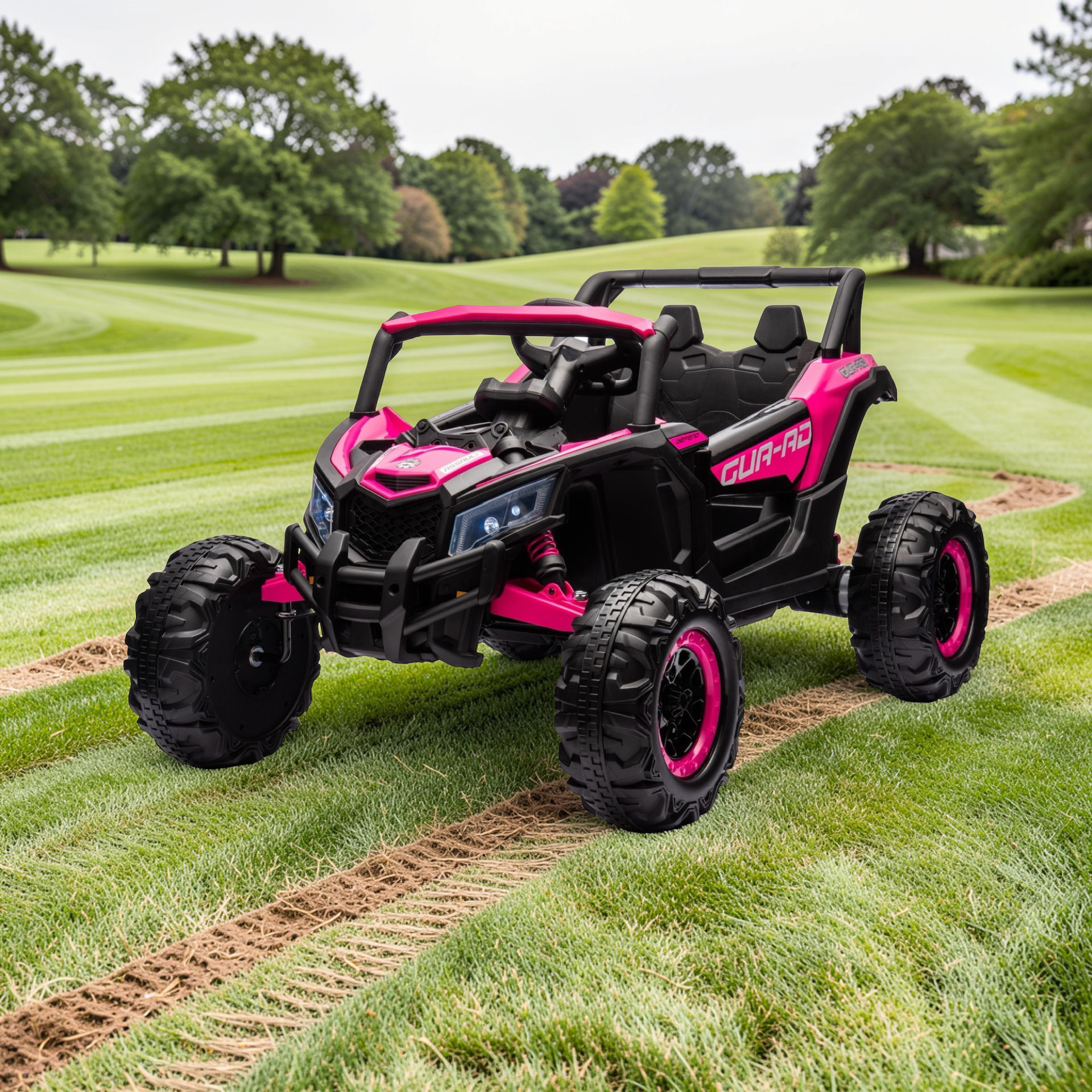 2026 Large UTV RZT Kids Ride-On – 50W Dual Motors, LED Lights, Bluetooth Speakers & Remote Control (Ages 1–7)