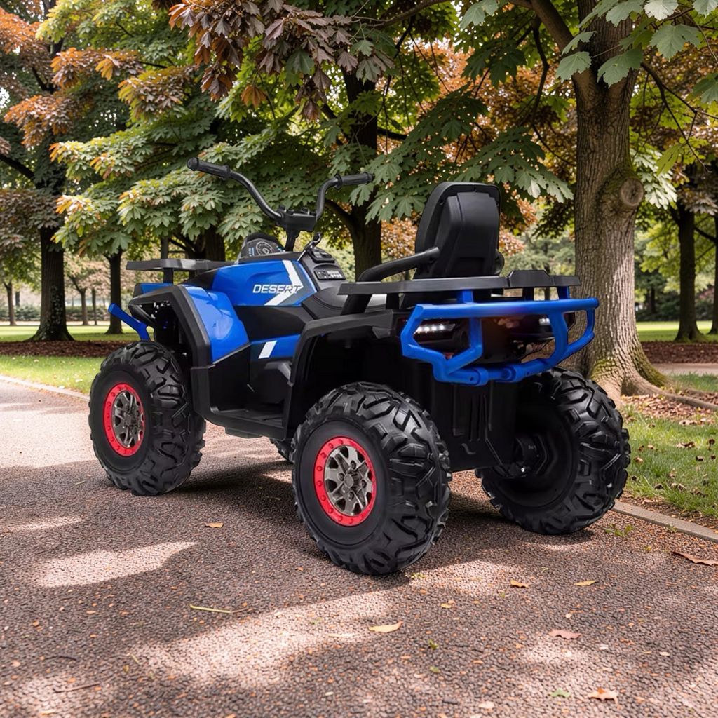 2026 XL Electronix Kids ATV Ride-On – 90W 4 Motors 4x4, Rugged Rubber Tires, Leather Seat, LED Lights (Ages 2–8)