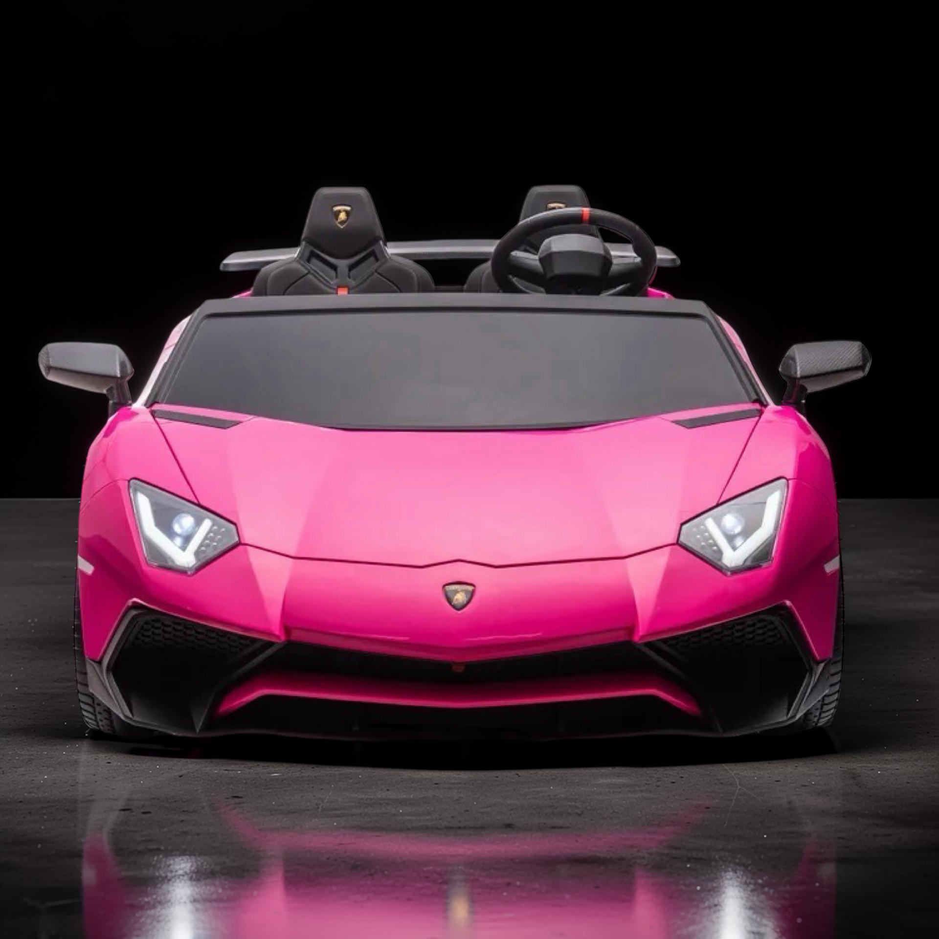 2026 Lamborghini Aventador Kids Electric Supercar – XXXL 2-Seater (Ages 6–14), 200W Brushless Motor, Metal Frame, Tubeless Air Tires, Dual Disk Brakes, Hydraulic Doors, LED Lights, Touchscreen LCD & Bluetooth Speakers