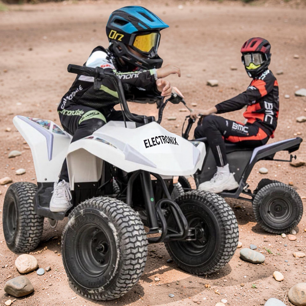 2026 XXXL Kids Electric ATV-X – Premium Performance (Ages 6–14), 600W Brushless Motor, Lithium Battery, Metal Frame, Tubeless Off-Road Air Tires, Hand Disk Brake, LED Lights, Bluetooth Speakers & App Control