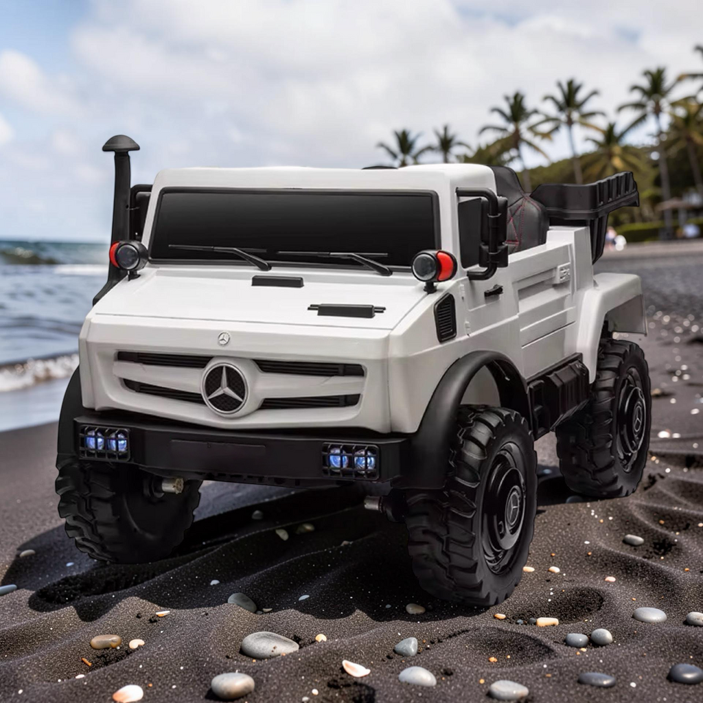 2026 XXL Mercedes-Benz Kids Dump Truck Ride-On – 4 Motors, Hydraulic Dump Bed, 2-Seater, Remote Control, LED Lights, Bluetooth