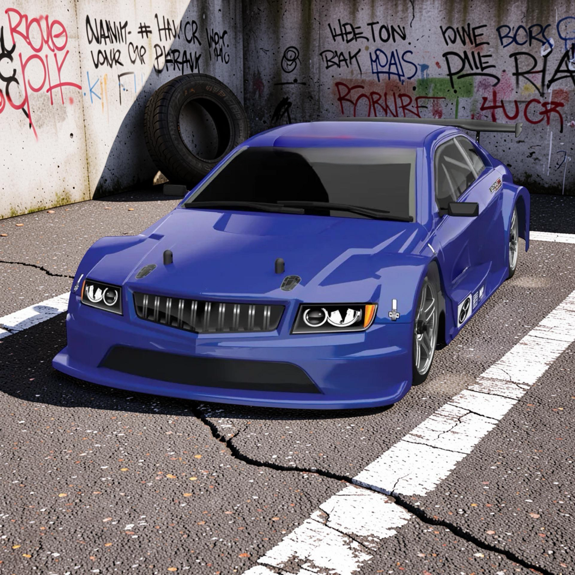 1/10 Scale Brushed Electric Drift Car RTR with 2.4GHz Radio, Battery & Charger Included