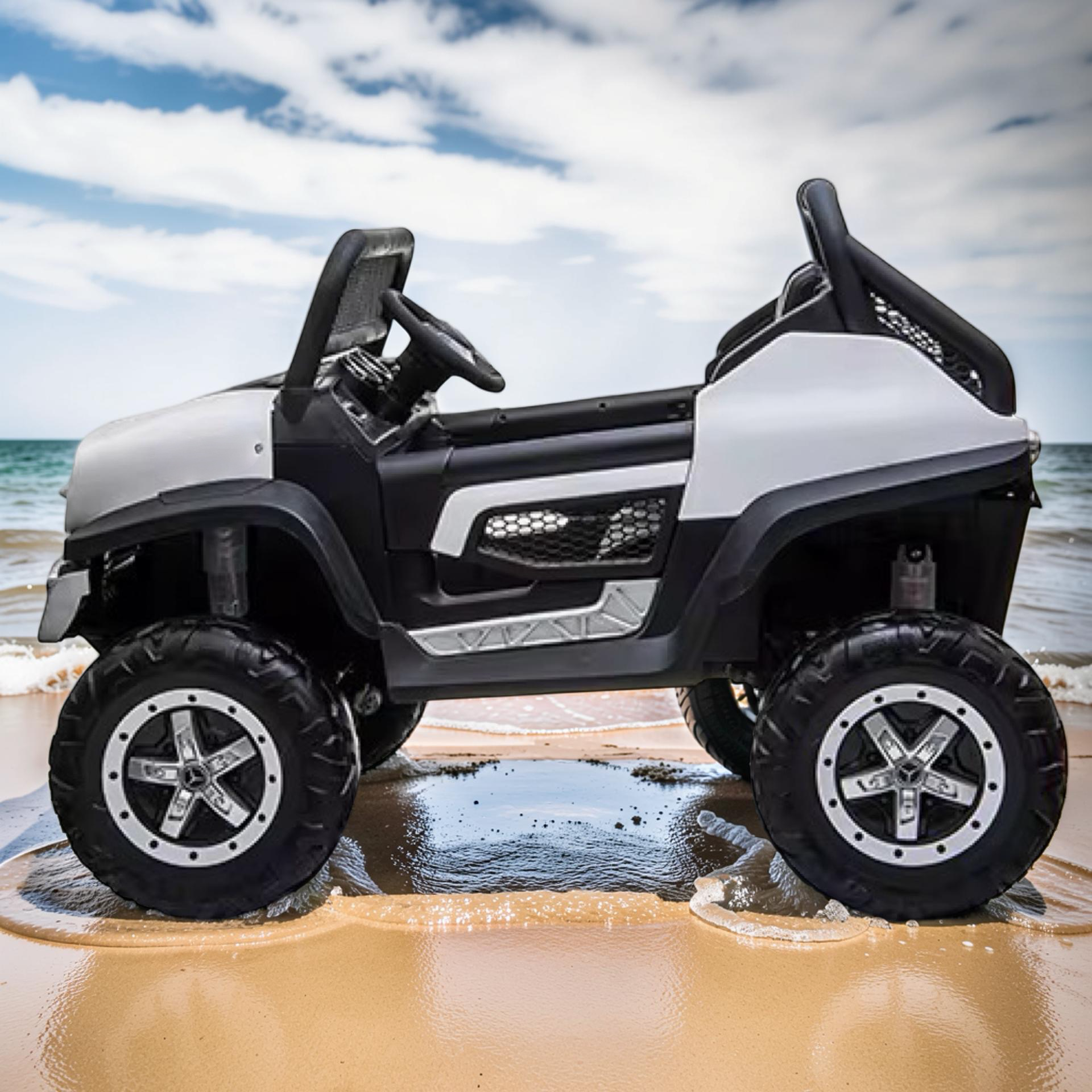 2026 XXL 2-Seater Mercedes-Benz UTV Ride-On (150W, 4 Motors) – Leather Seats, Rubber Tires, LED Lights, Bluetooth & Remote Control