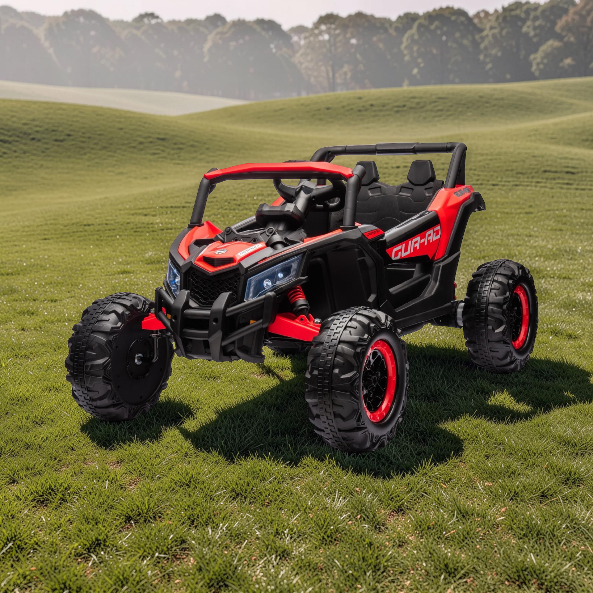 2026 Large UTV RZT Kids Ride-On – 50W Dual Motors, LED Lights, Bluetooth Speakers & Remote Control (Ages 1–7)