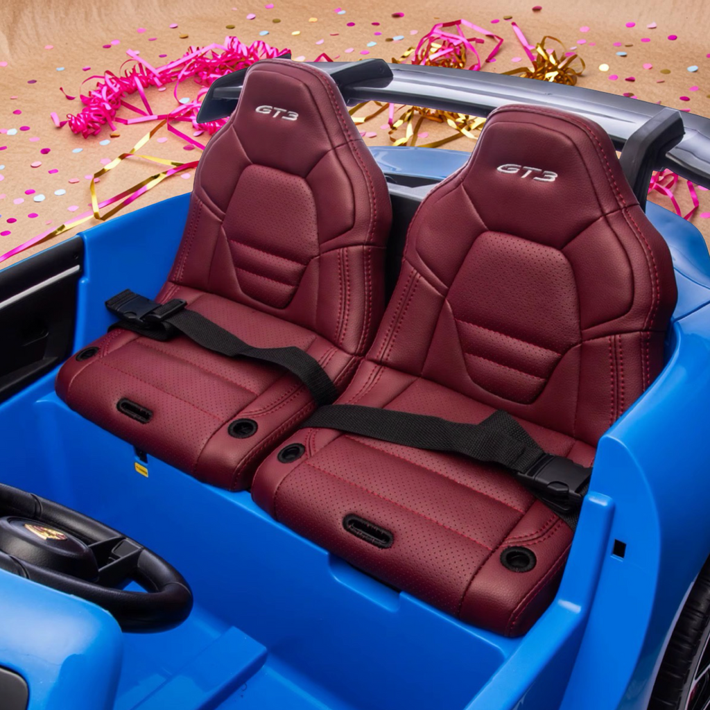 2026 XXL 2-Seater Kids Ride-On by Porsche – Dual 180W Motors, Leather Seats, Rubber Tires, LED Lights, Touchscreen LCD, Bluetooth & Remote Control