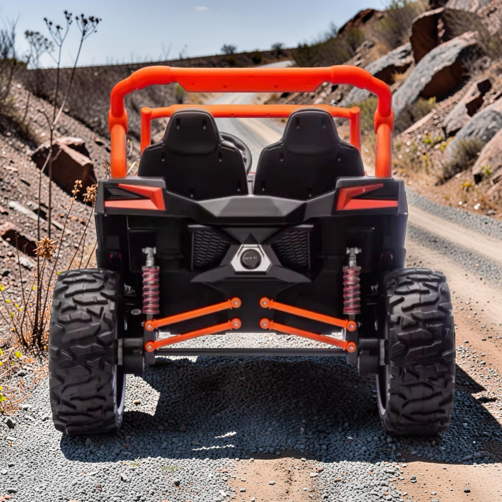 2026 XXL UTV Z Kids 2-Seater Ride-On – 180W 4 Motors, Leather Seats, Rubber Tires, Touchscreen LCD, LED Lights, Bluetooth Speakers & Remote Control (Ages 3–8)
