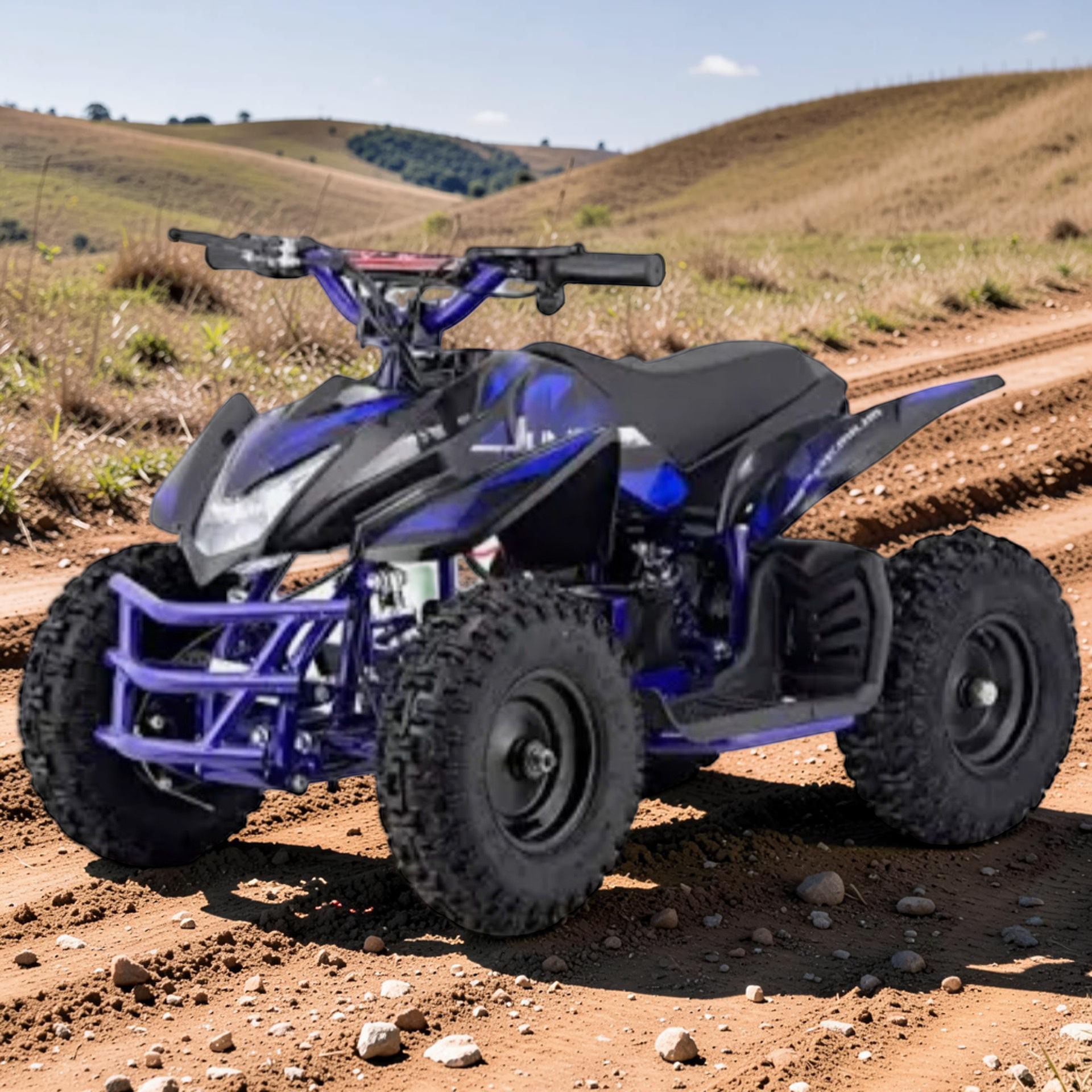 2026 XXL Electronix Kids Electric ATV – 300W Motor, Metal Frame, Tubeless Air Tires, Disc Hand Brake, LED Lights, Speed Governor (Ages 3–10)