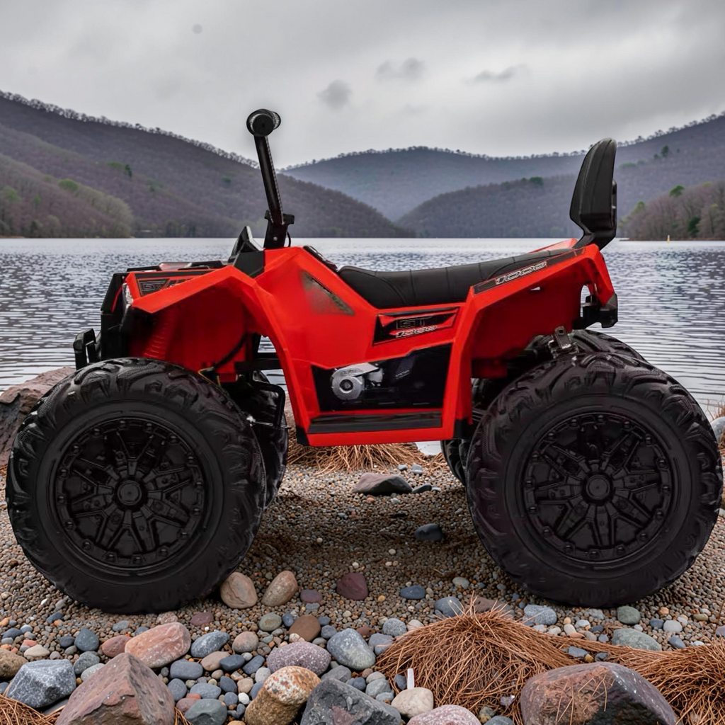 2026 XXL Electronix Kids 4x4 ATV Ride-On – 180W Quad Motors, Off-Road Rubber Tires, Leather Seat, LED Lights (Ages 3–10)
