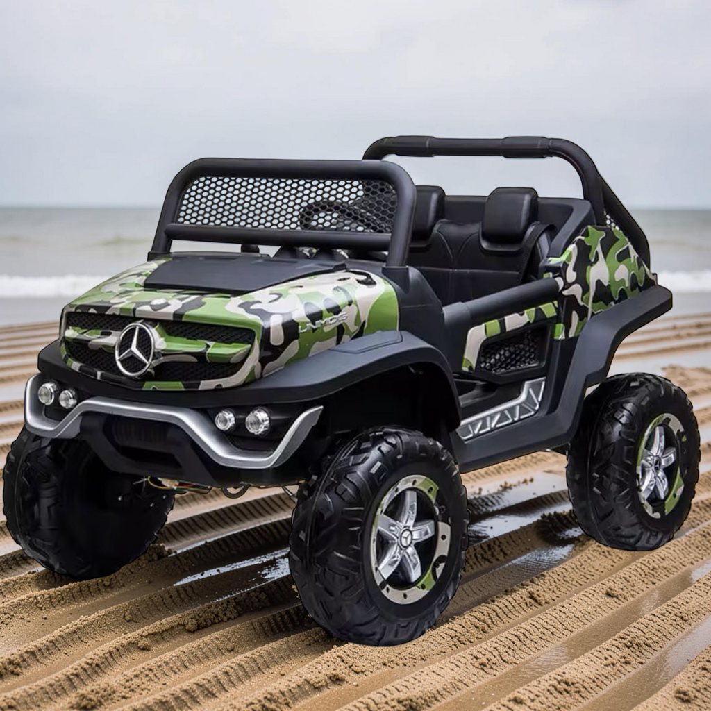 2026 XXL 2-Seater Mercedes-Benz UTV Ride-On (150W, 4 Motors) – Leather Seats, Rubber Tires, LED Lights, Bluetooth & Remote Control